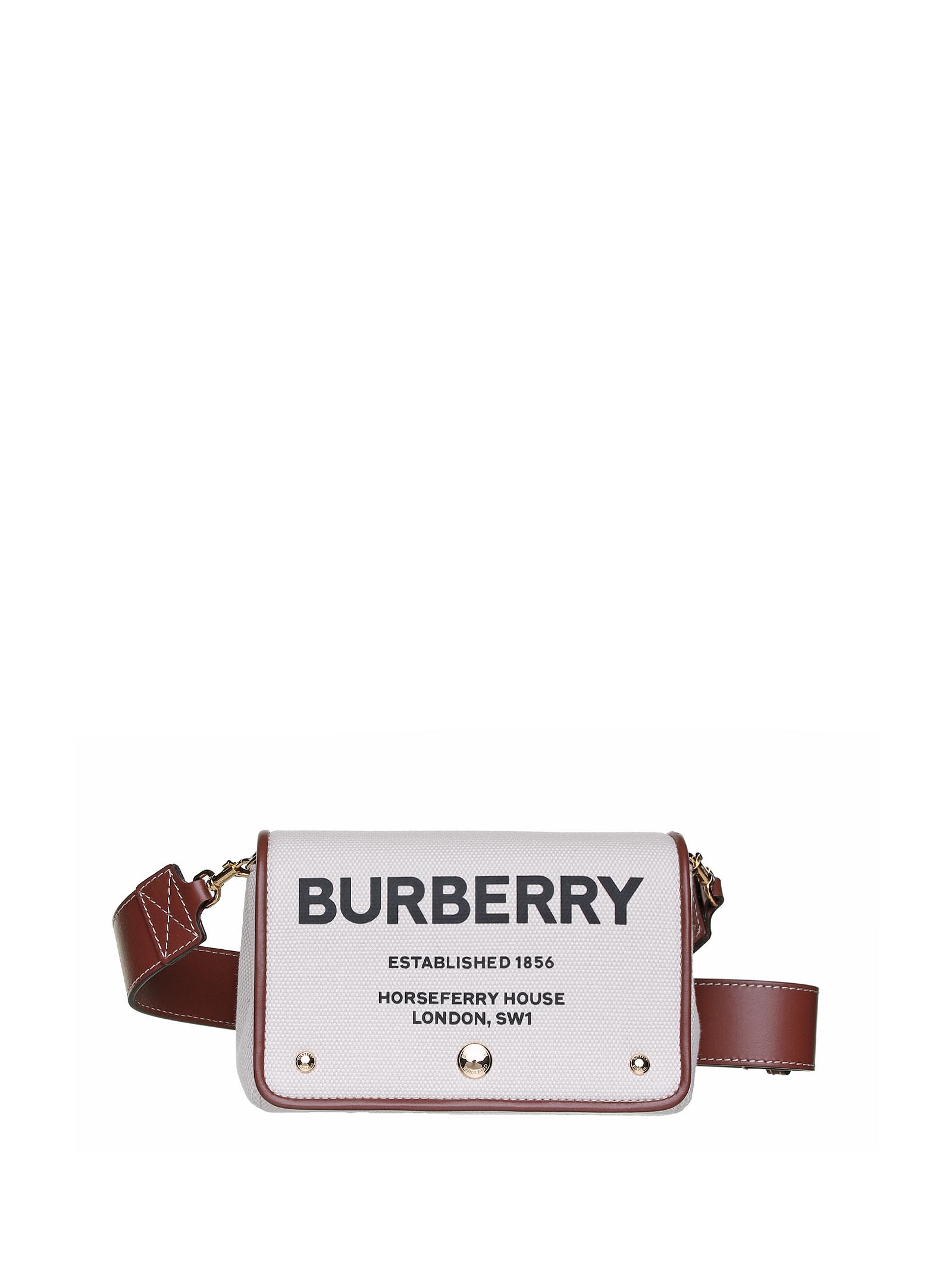 Burberry Shoulder Bag In White/tan