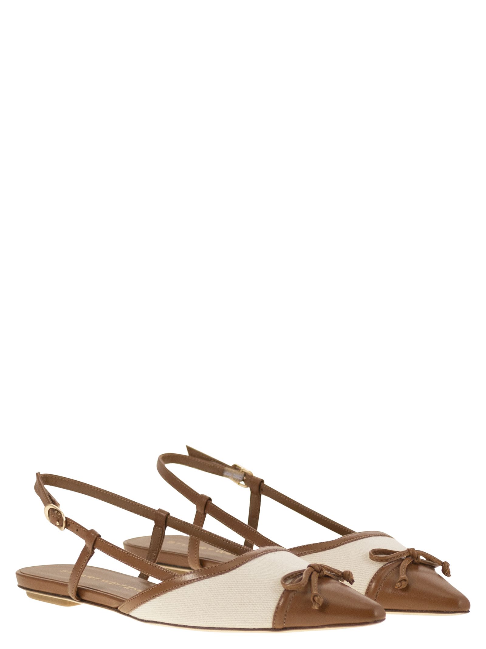 Stuart Weitzman Kitty Slingback In Leather