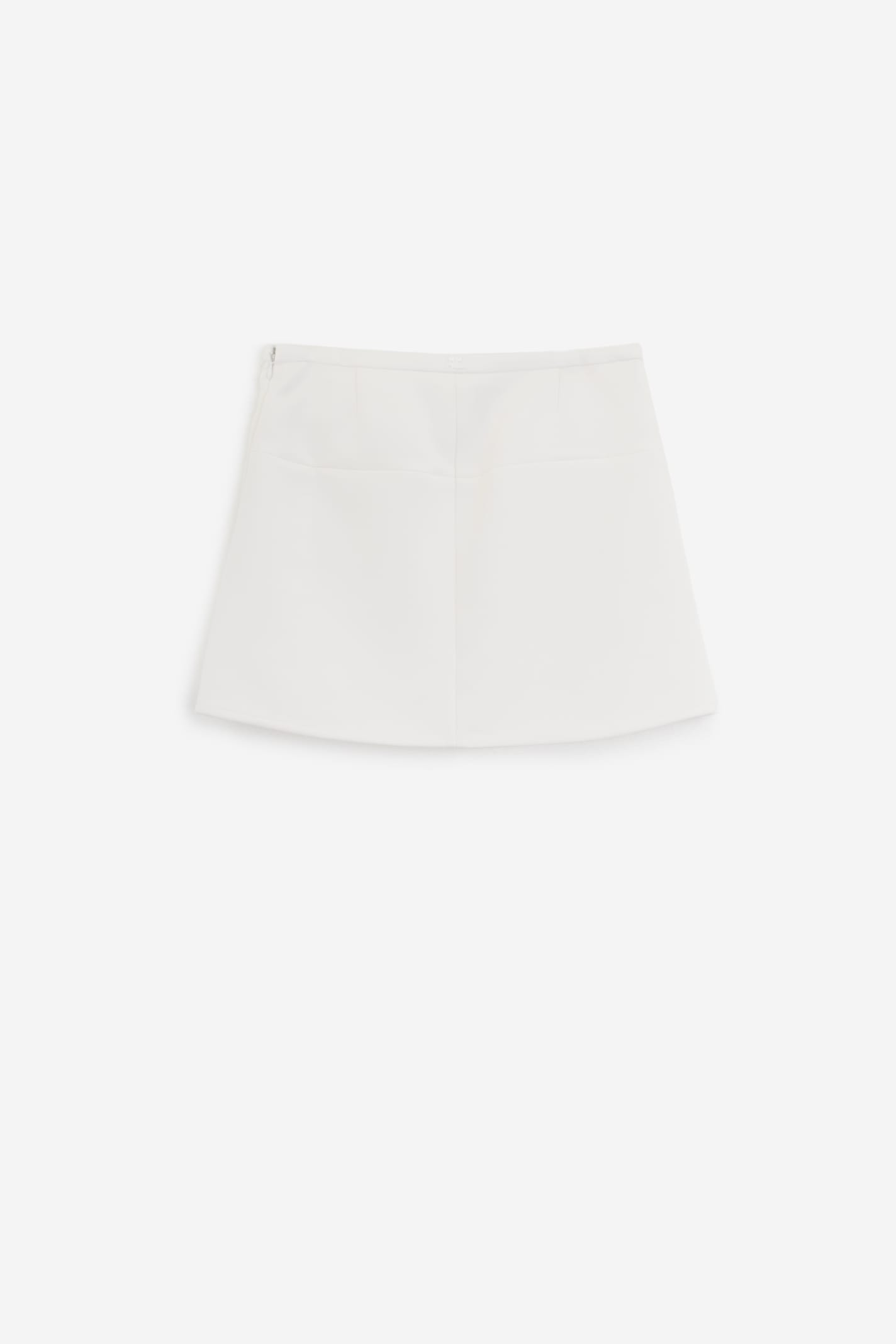 Shop Courrèges Ellipse Twill Skirt In White