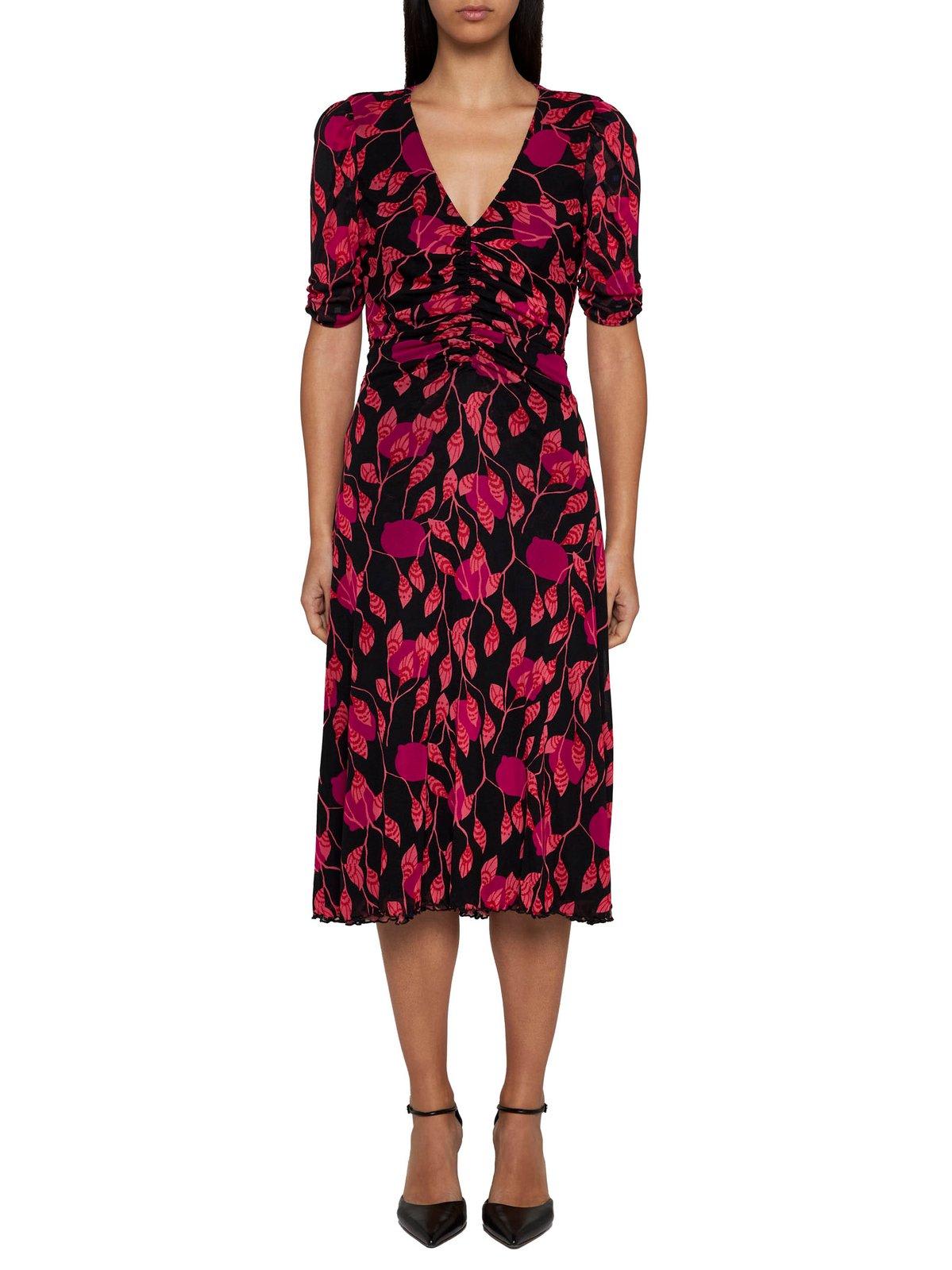 Shop Diane Von Furstenberg Koren Reversible Dress In Pink/multicolour
