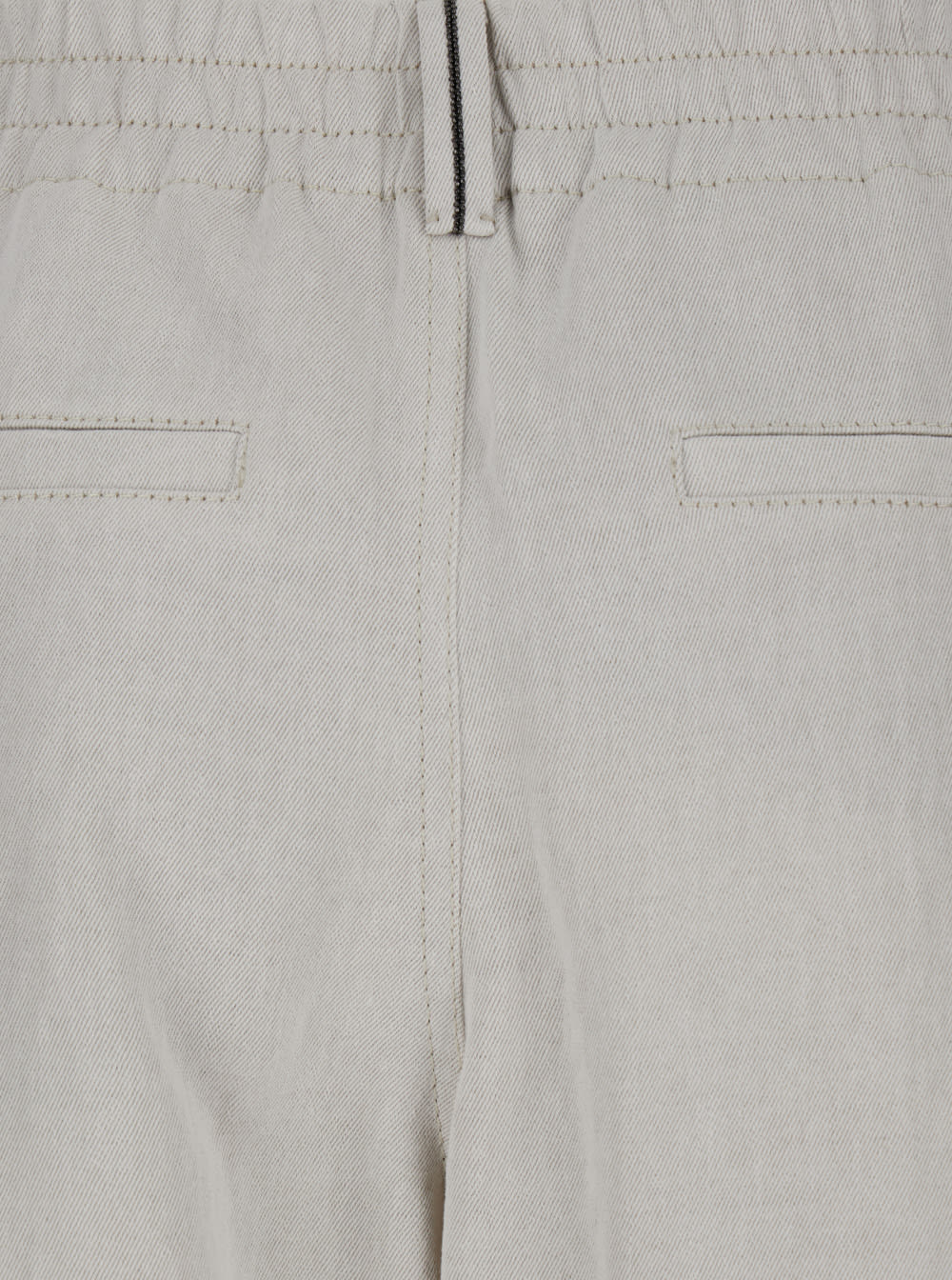 Shop Brunello Cucinelli Beige Cargo Trousers In Cotton And Linen Woman In White