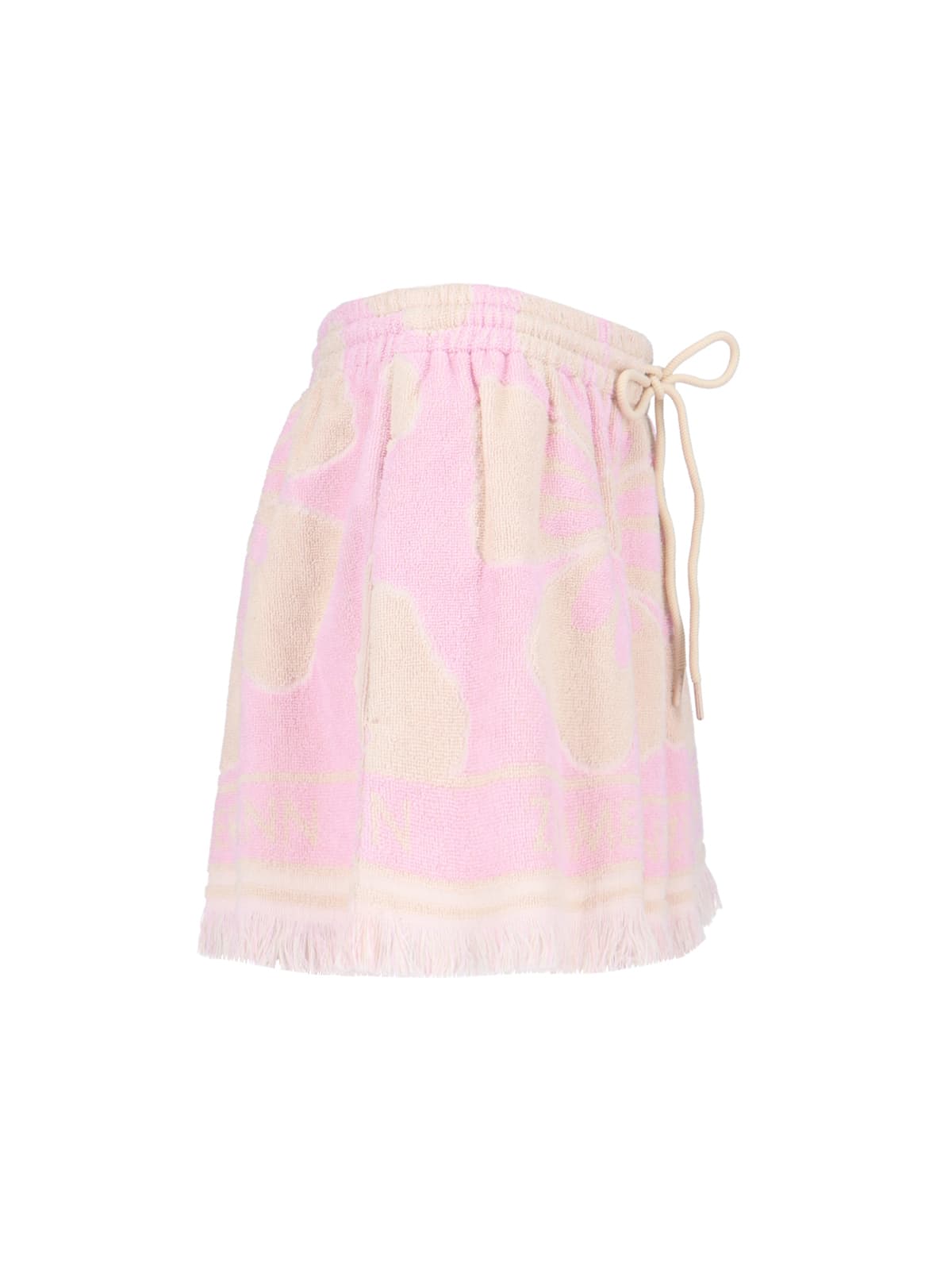 Shop Zimmermann Pop Terry Shorts In Pink