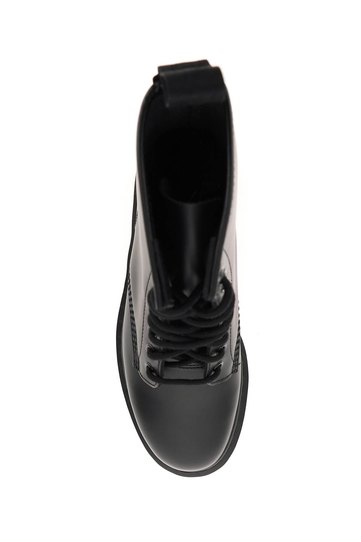 Shop Dr. Martens' 1460 Mono Smooth Lace-up Combat Boots In Nero
