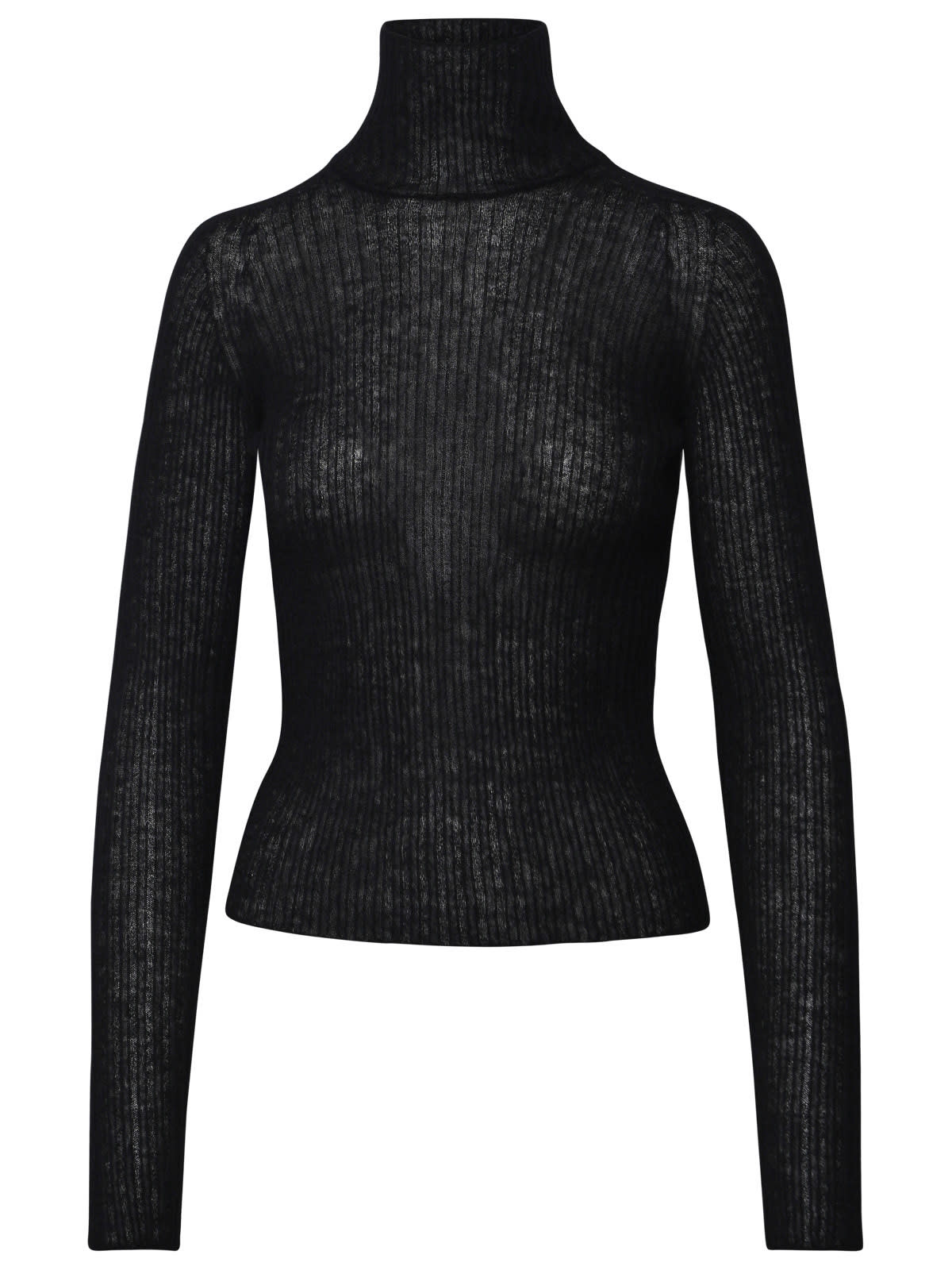 Saint Laurent Black Wool Blend Turtleneck Sweater