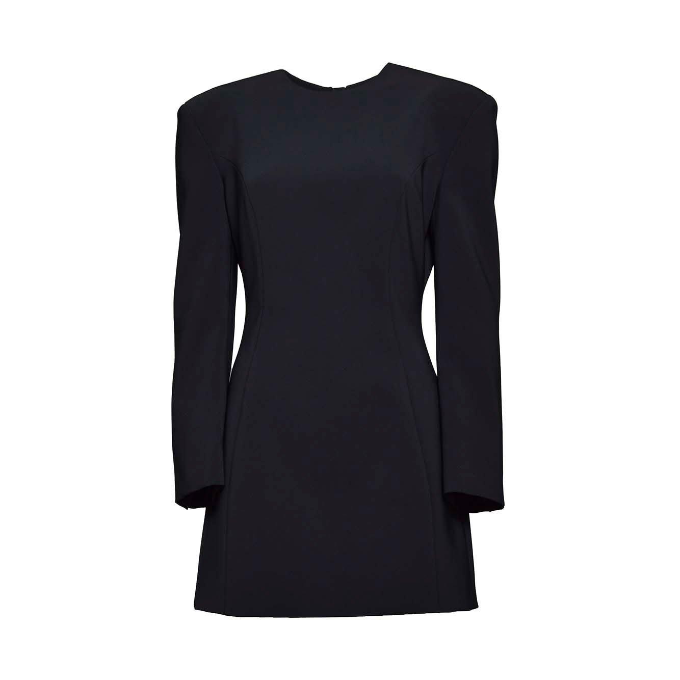 Shop Dsquared2 Rear Zipped Crewneck Dress In Nero