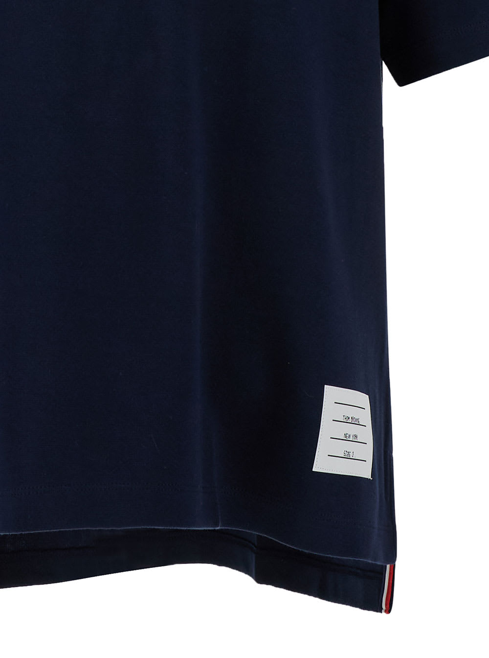 Thom Browne Oversized S/s Pocket Tee In Navy