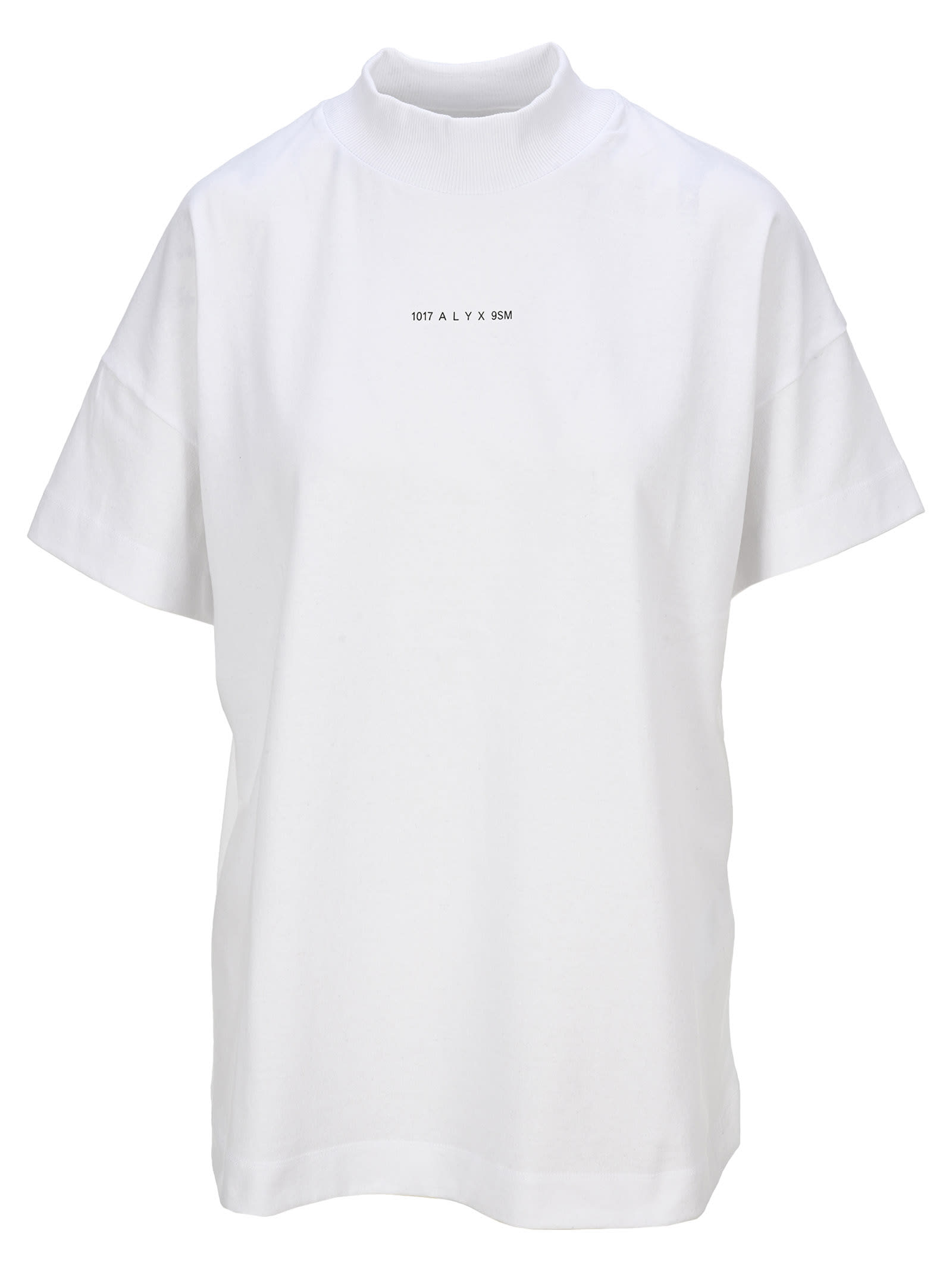 Click to view more detailed imagery on our partner's website Alyx Logo Mock Neck Tee In White