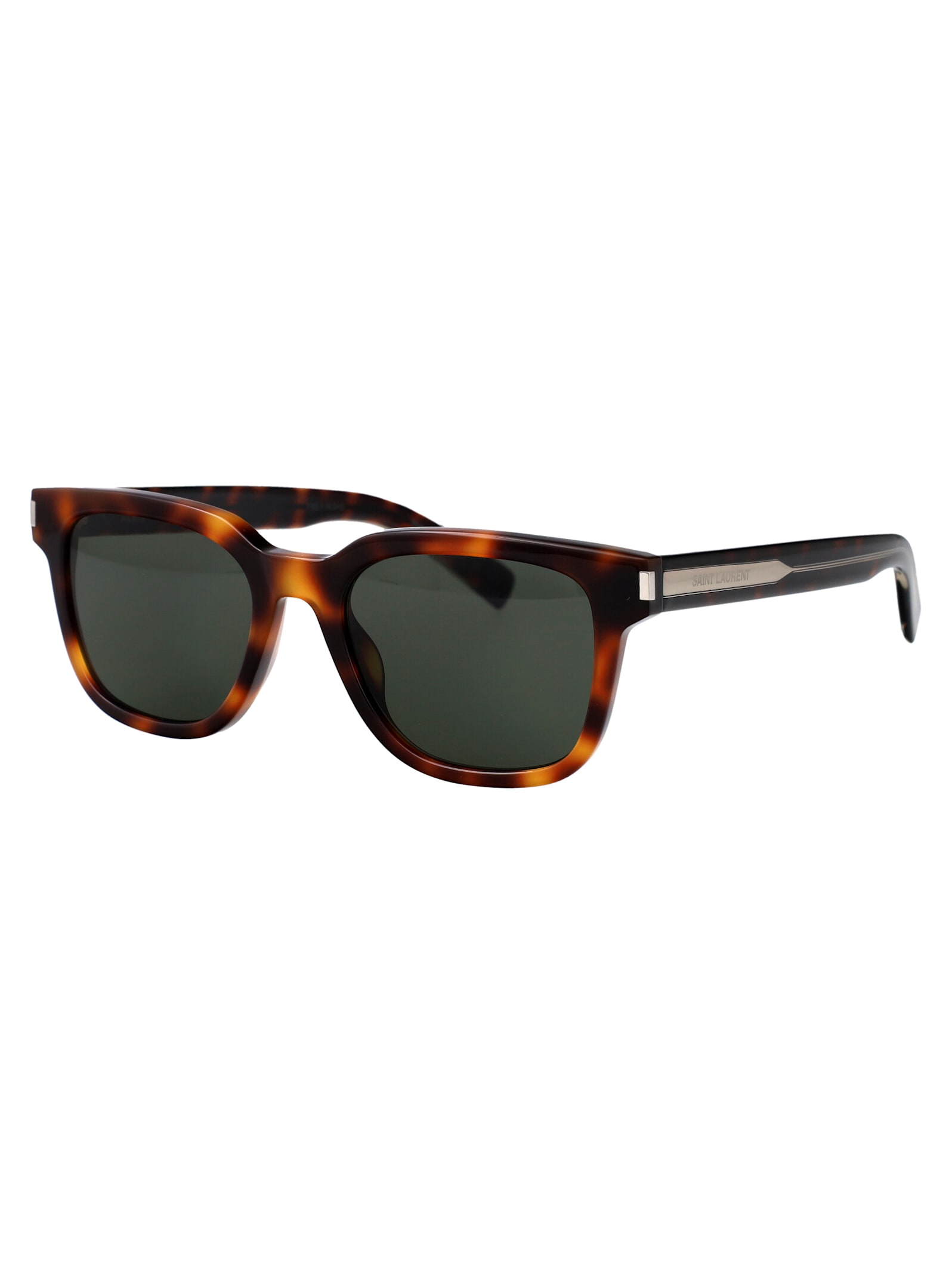 Saint Laurent Sl 711 Sunglasses In Havana-crystal-grey