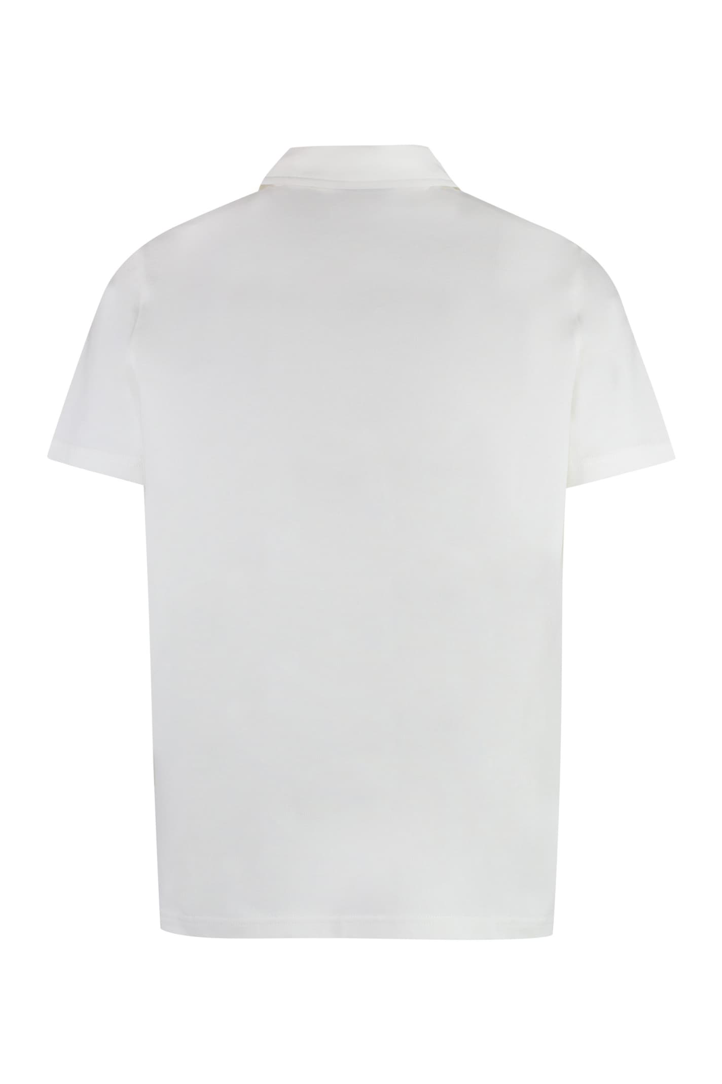 Shop Apc Austin Cotton-piqu Olo Shirt In Bianco