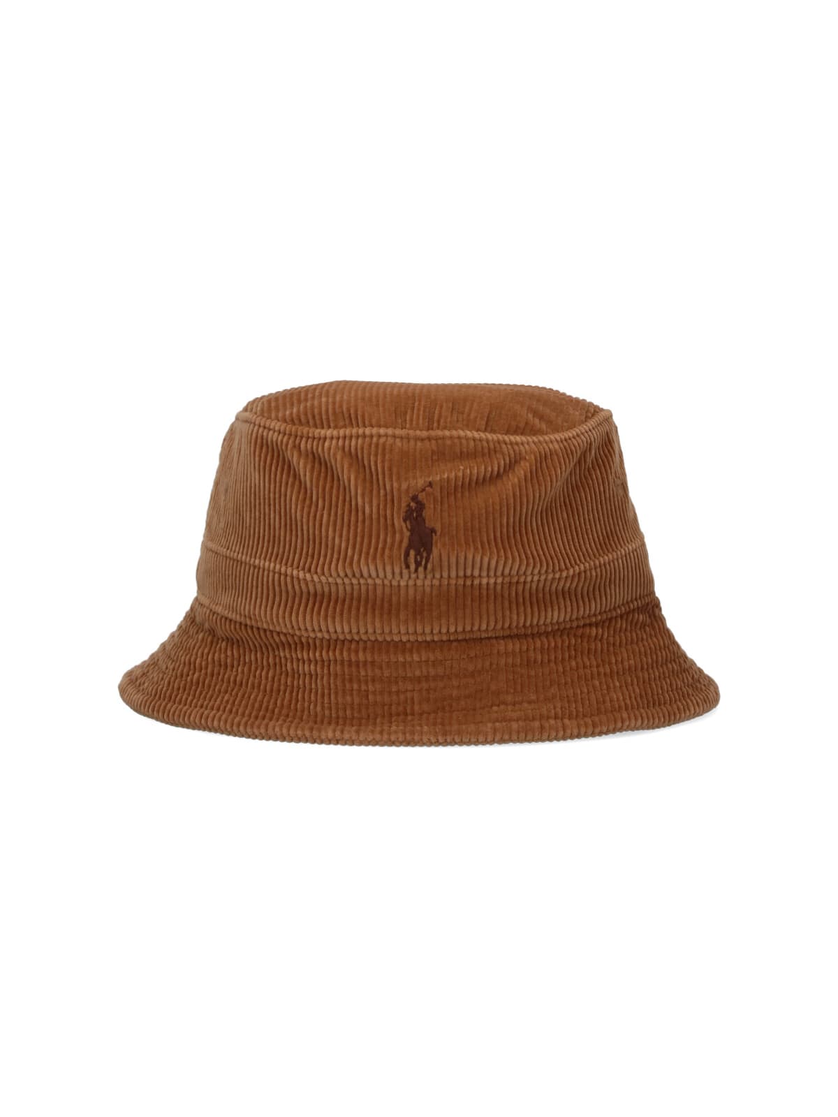 Polo Ralph Lauren Logo Bucket Hat In Brown