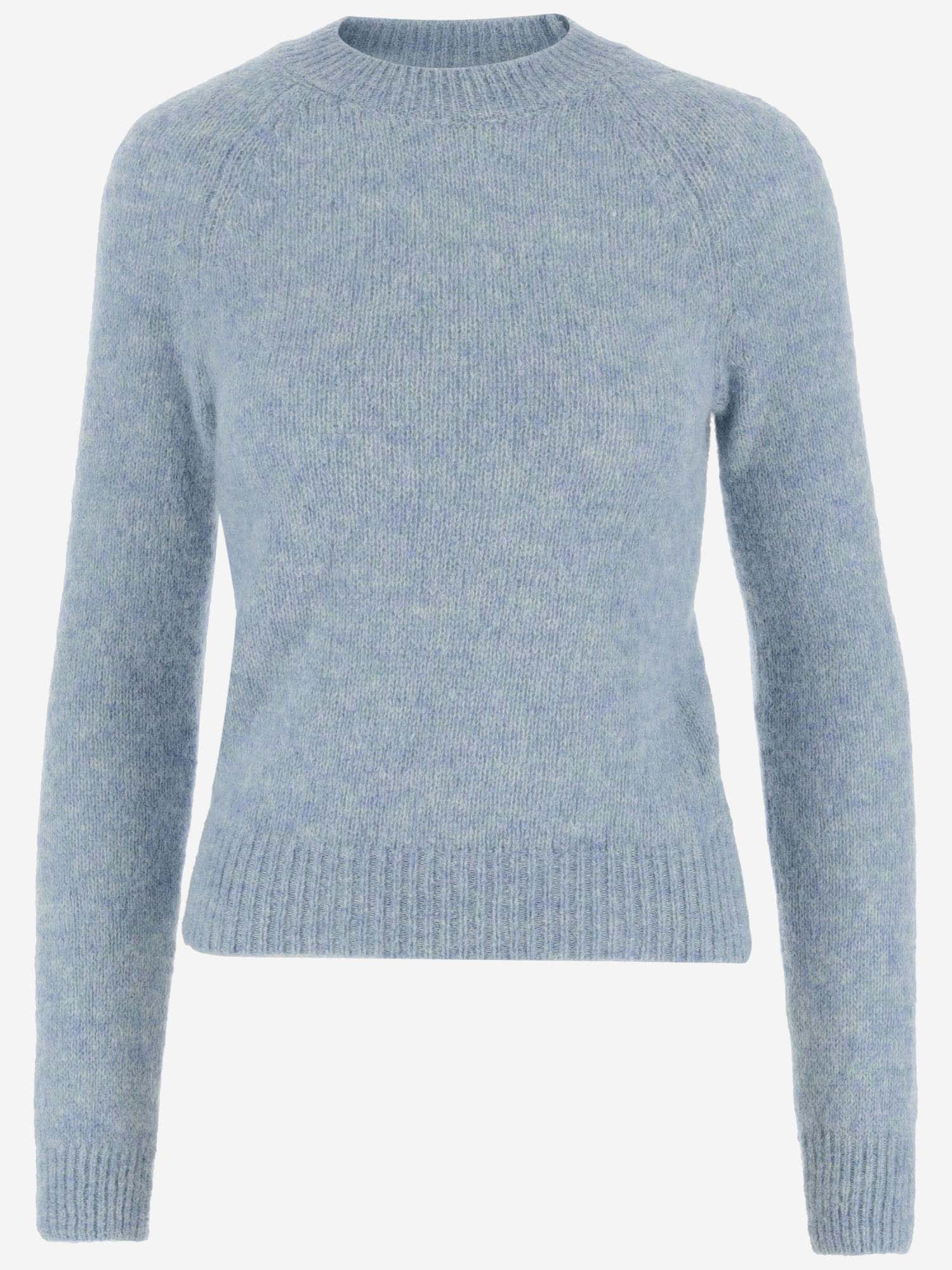 Shop Dries Van Noten Wool-blend Jumper In Blue