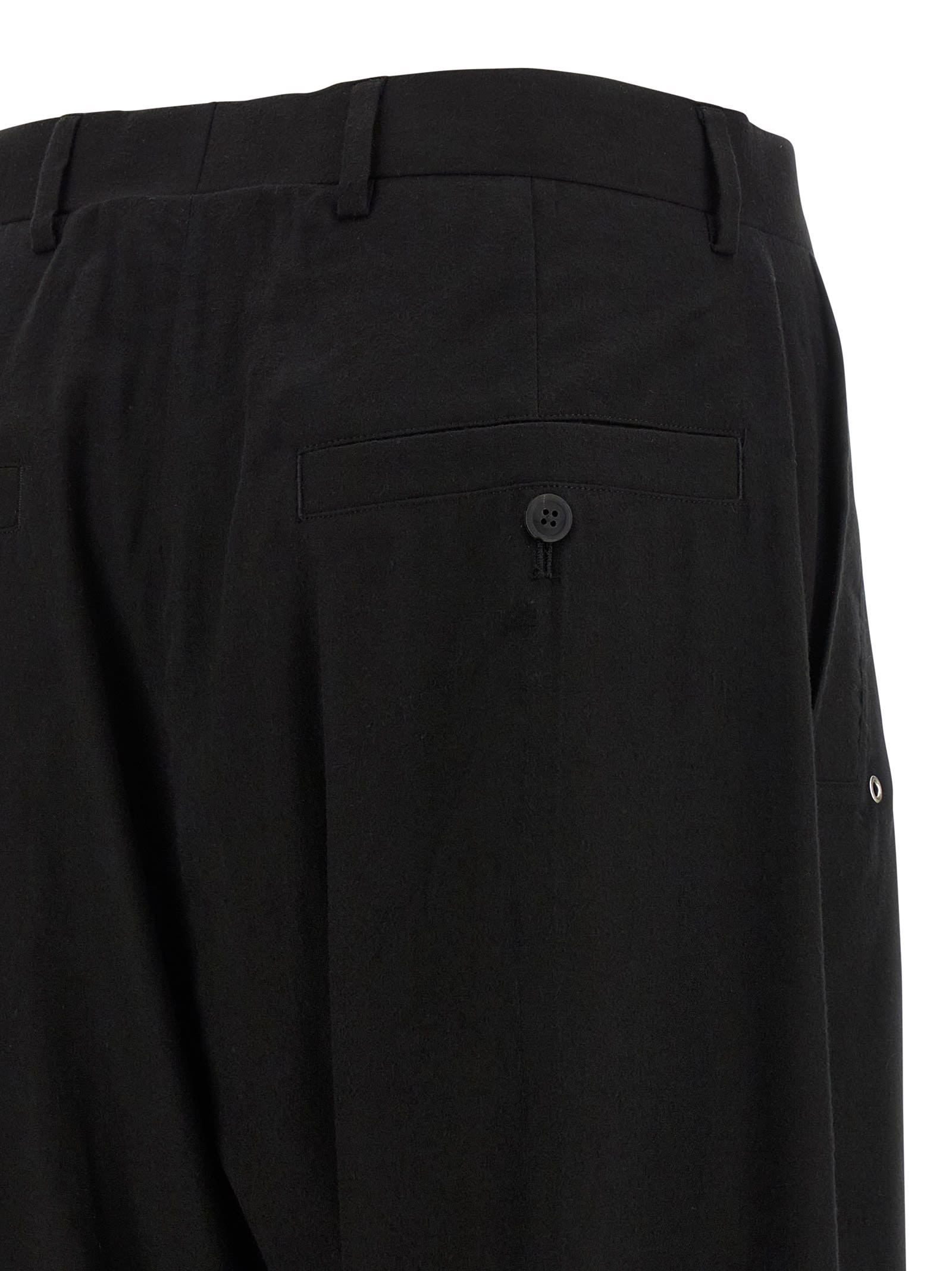Rick Owens Tailored Wide Belas Pants Black In Black