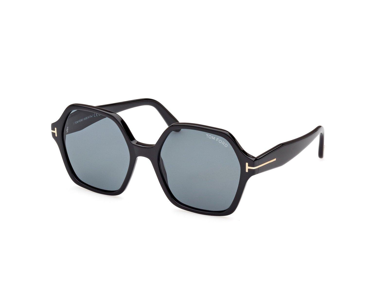 Shop Tom Ford Geometric Frame Sunglasses In 01a