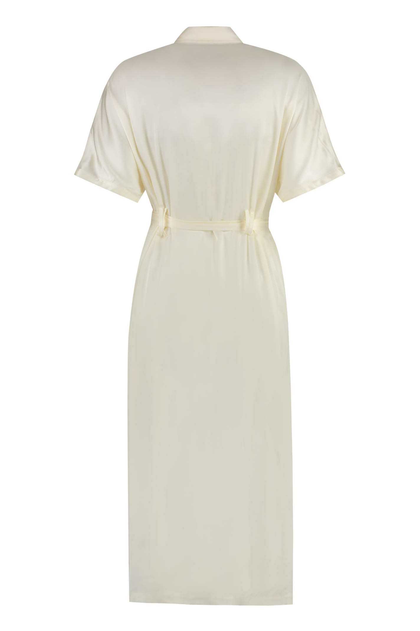 Shop Apc New Drew Shirtdress In Ivory