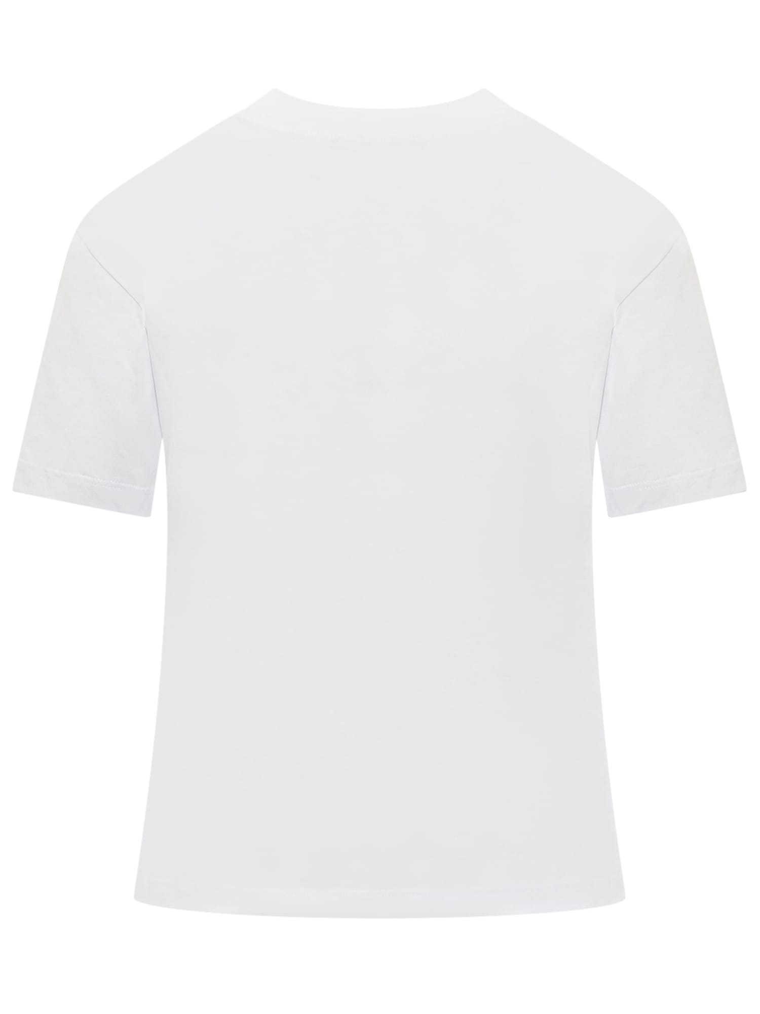 Shop Msgm Embellished T-shirt In Optical White
