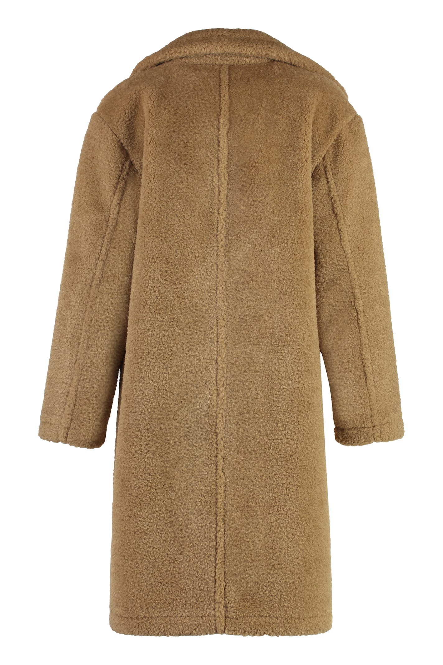 Shop Michael Michael Kors Vegan Fur Coat In Brown