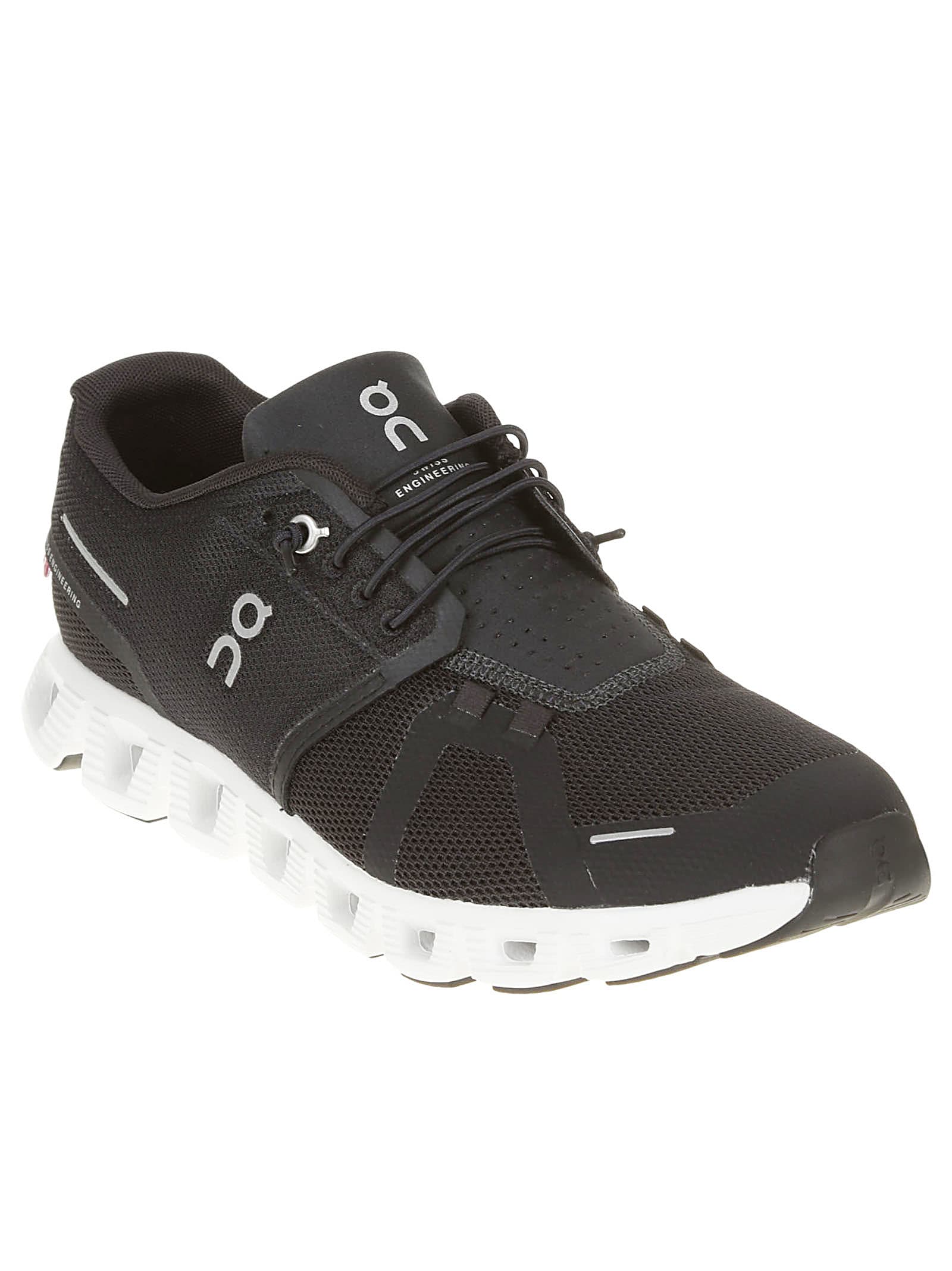 Shop On Logo Side Classic Sneakers In Black/white