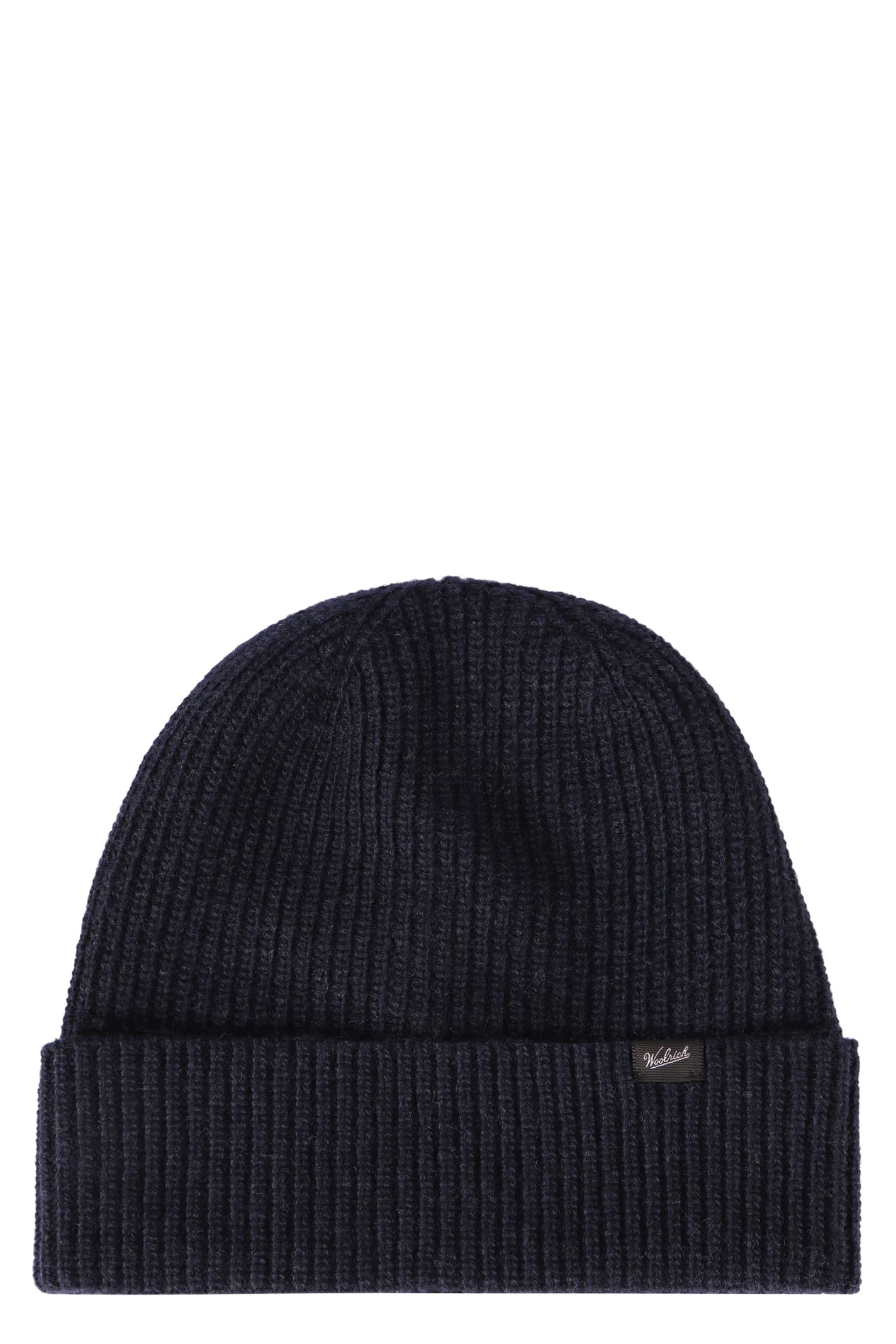Woolrich Ribbed Knit Beanie In Blue