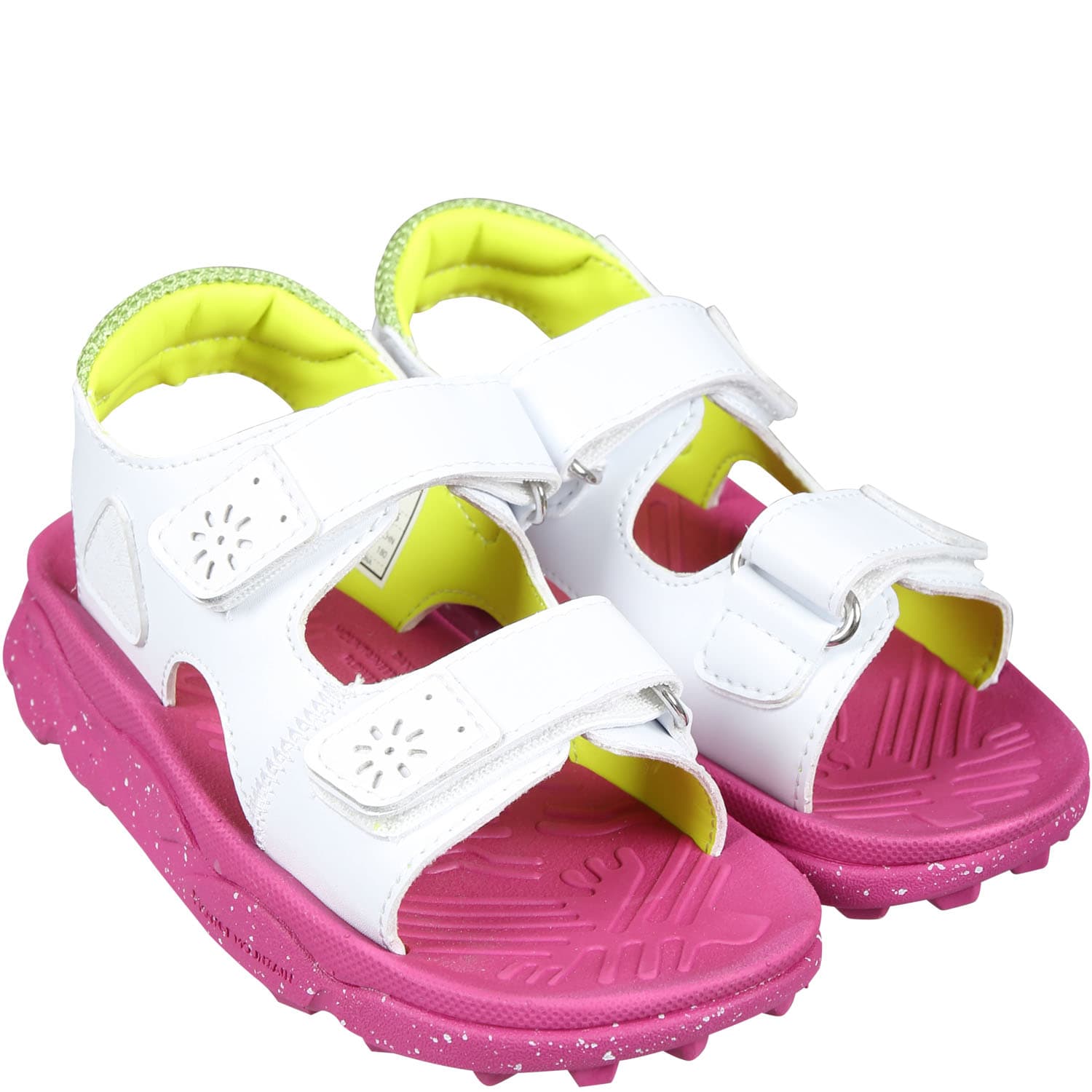 Shop Flower Mountain White Gaho Sandals For Girl With Logo