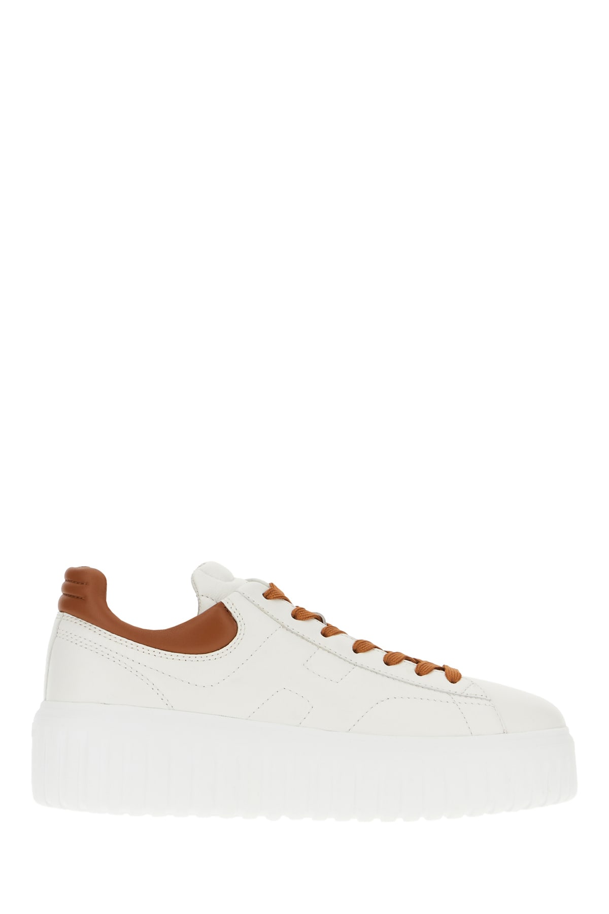 White Nappa Leather H-stripes Sneakers