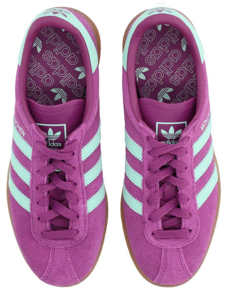 Adidas Originals Stylish Sneakers With Contrast Stripes And Rubber Sole In Purple