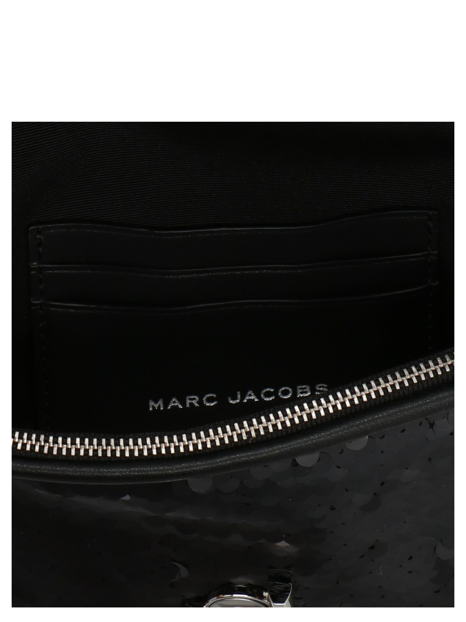 Shop Marc Jacobs The Sequin J Marc Mini Shoulder Bag In Black