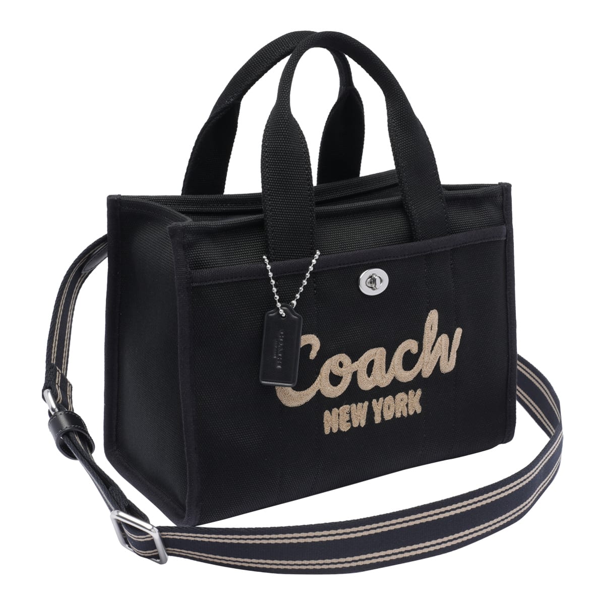 Coach New York Black Canvas Cargo 20 Shopping Bag