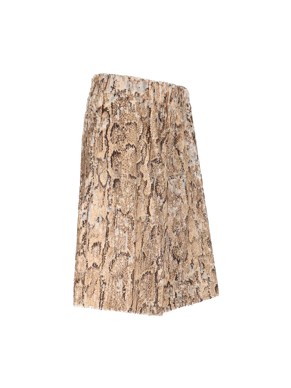 Dries Van Noten Beige Cotton Trousers With All-over Viscose Sequins