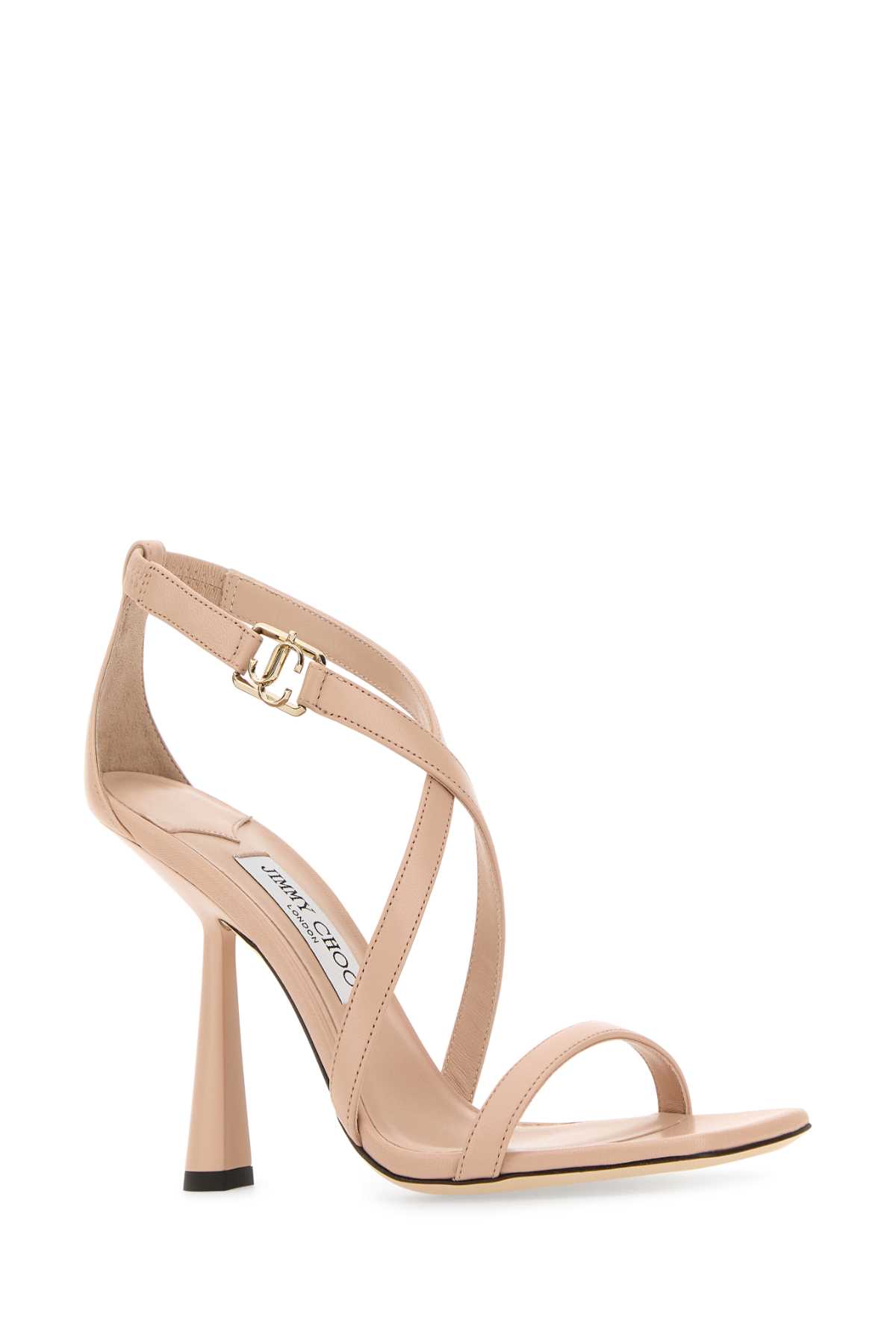 Shop Jimmy Choo Pink Leather Jessica Sandals In Macaron