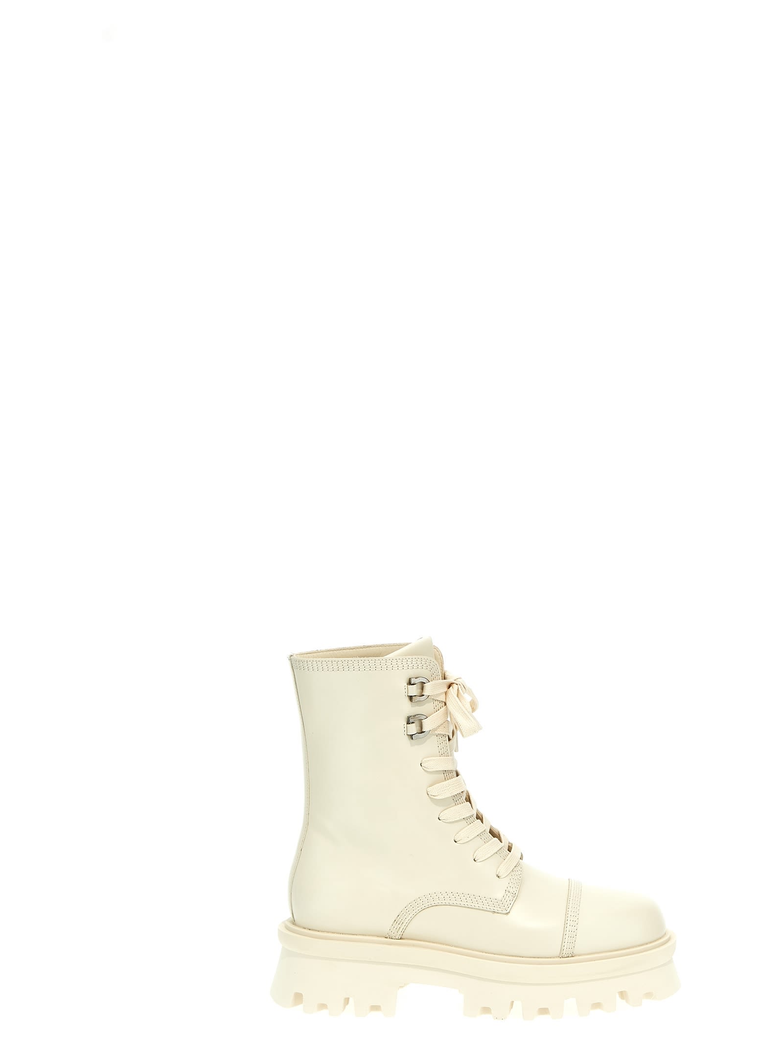 Shop Ferragamo Kira Ankle Boots In White