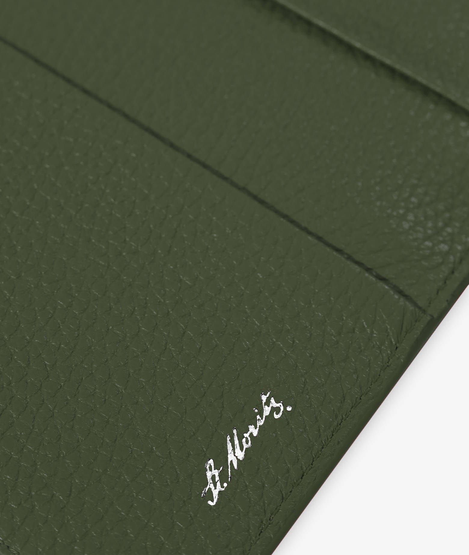 Larusmiani Vertical Card Holder St.moritz Wallet In Olive