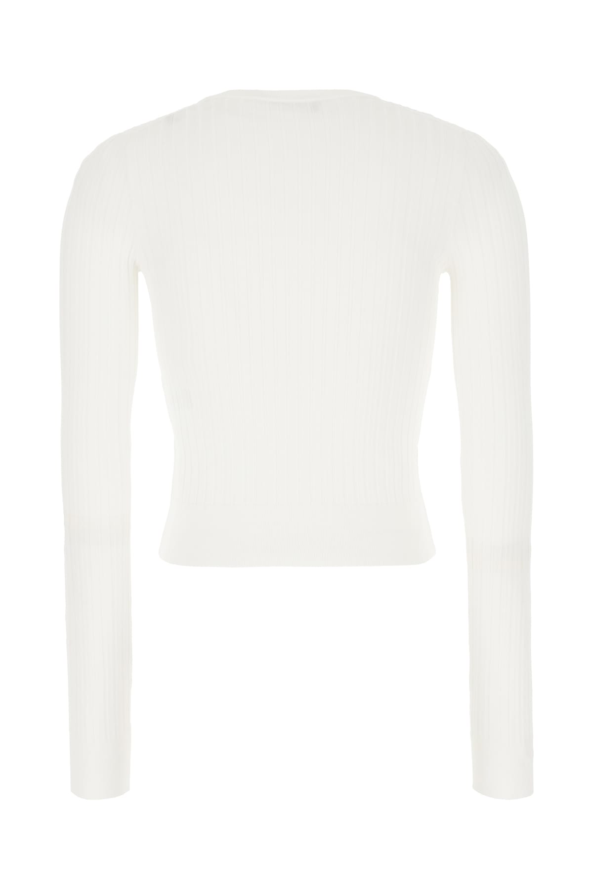 DOLCE & GABBANA WHITE STRETCH VISCOSE BLEND CARDIGAN 