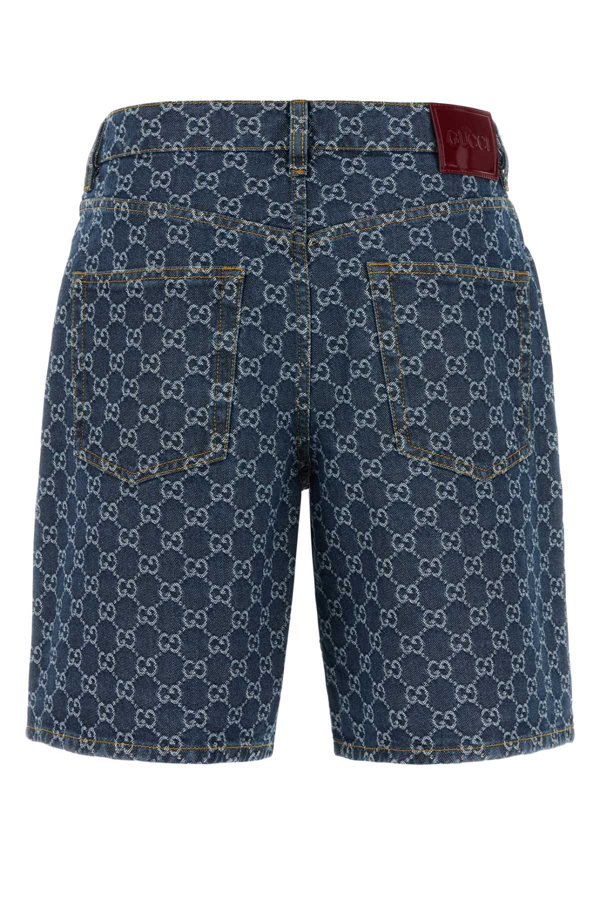 Gucci Shorts Jacquard In Bluedenim