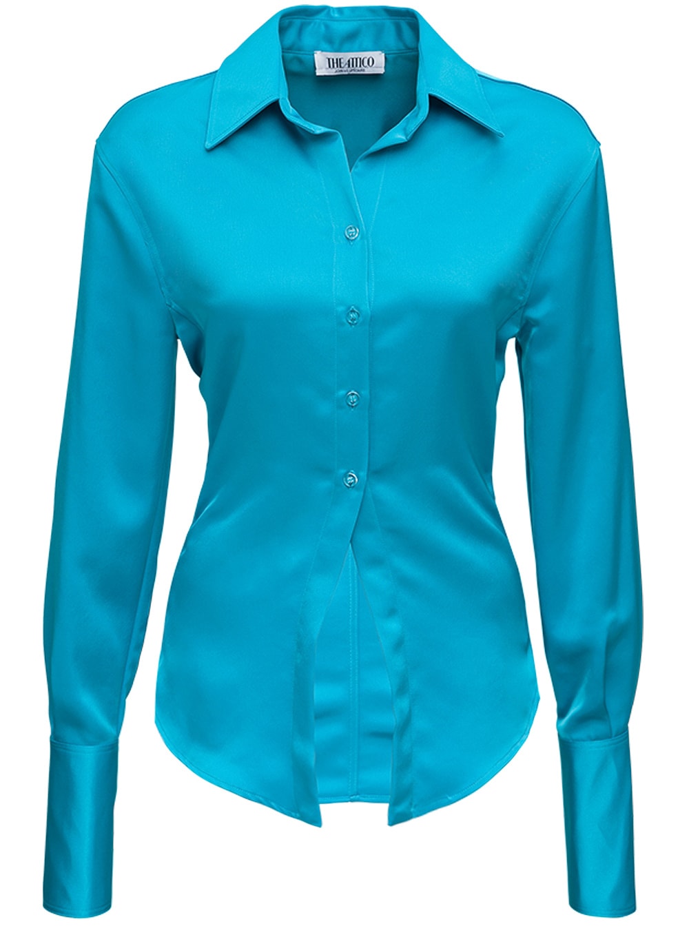 The Attico Lily Capri Blue Shirt