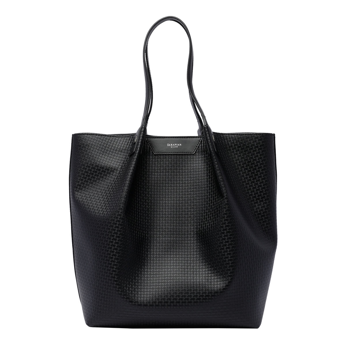 Shop Serapian Vertical Secret Shoulder Bag In Black