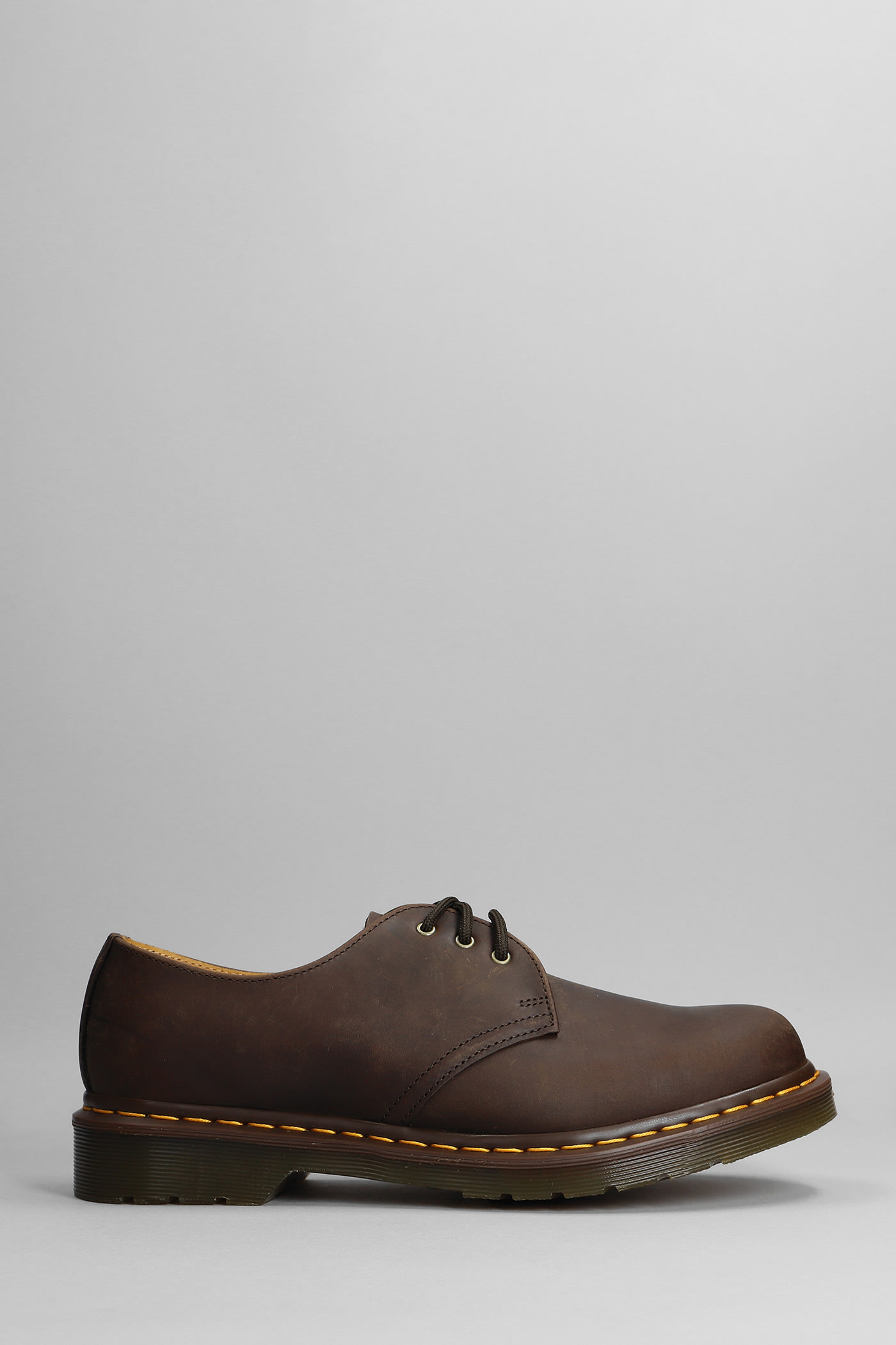 Dr. Martens 1461 Crazy Horse Lace Up Shoes In Brown Leather