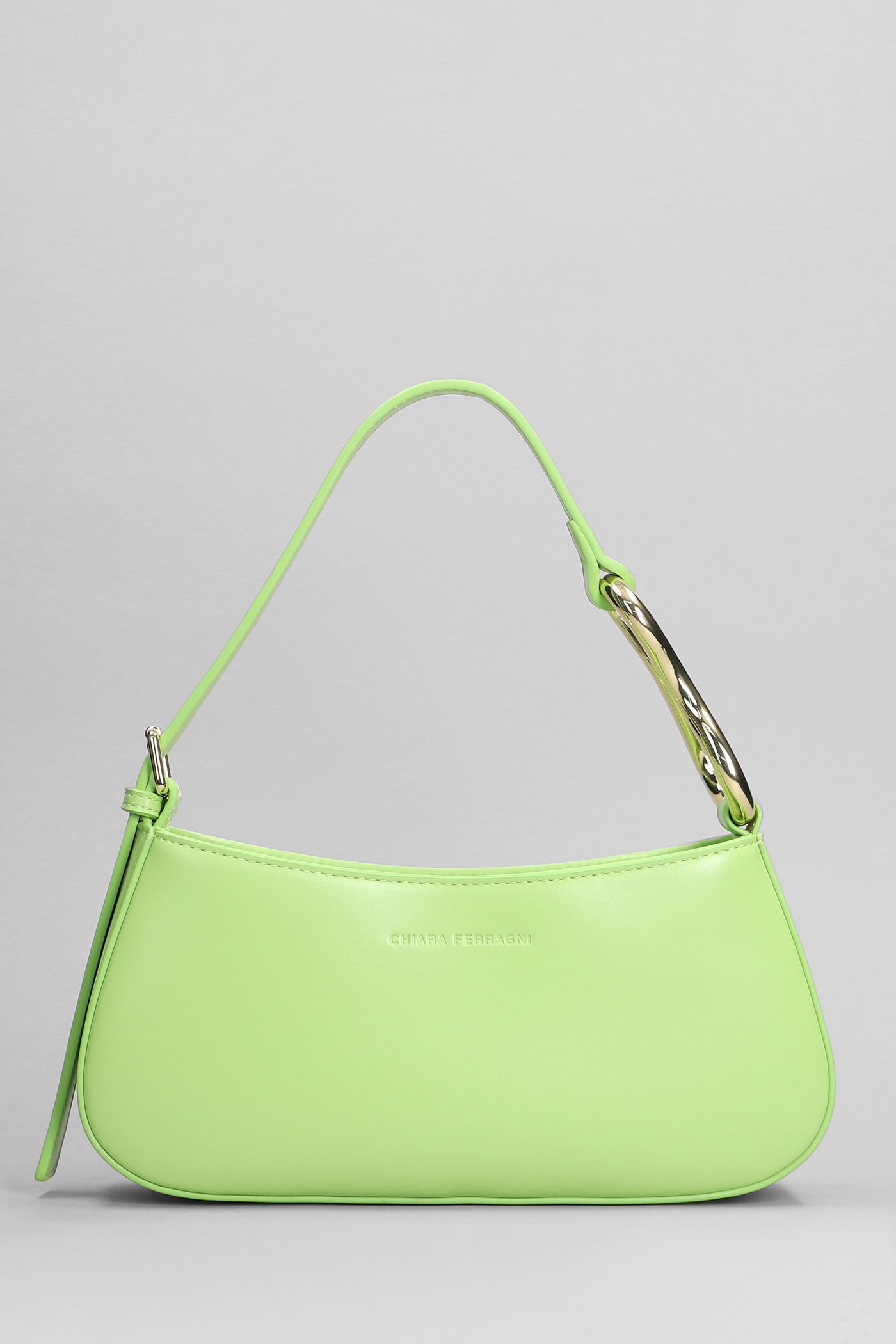 Shoulder Bag In Green Faux Leather