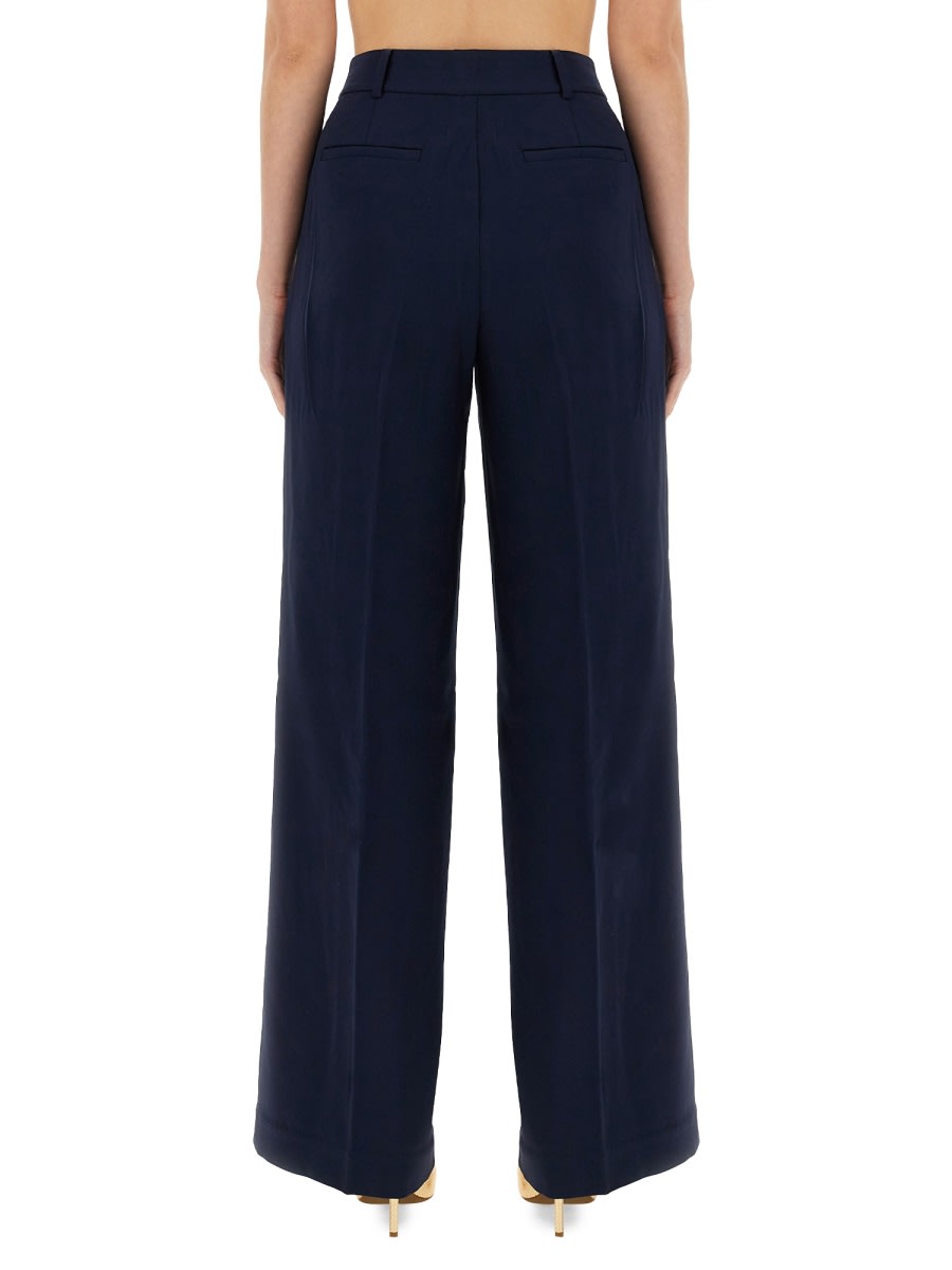 Shop Michael Kors Wide Leg Pants In Blue