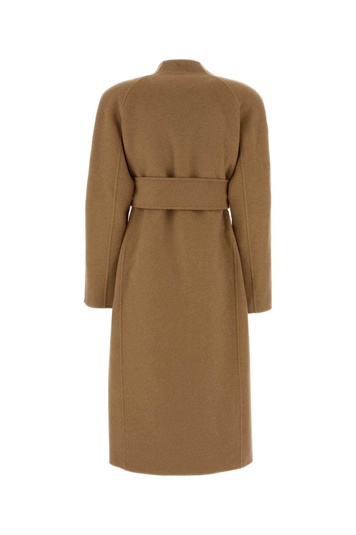 Khaite Camel Wool Deena Coat In Brown