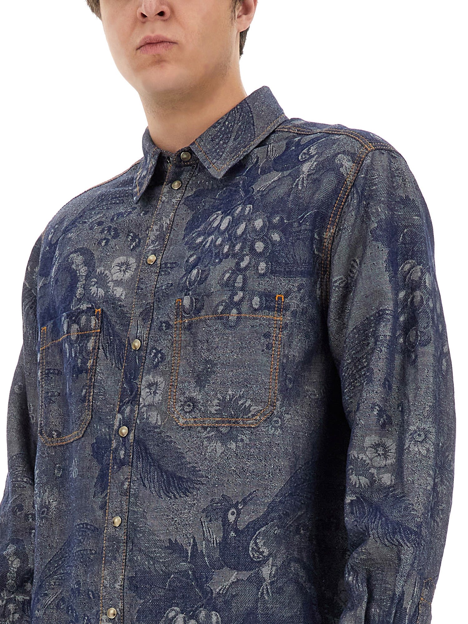 Shop Etro Paisley Pattern Shirt In Blu