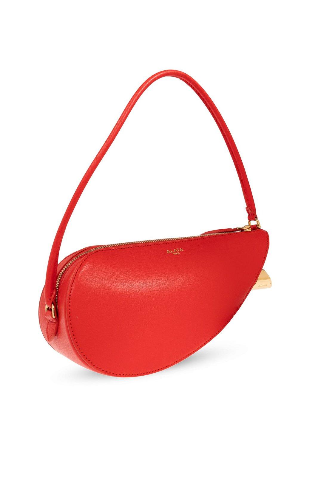 Shop Alaïa Le Demi-coeur Bag In Red