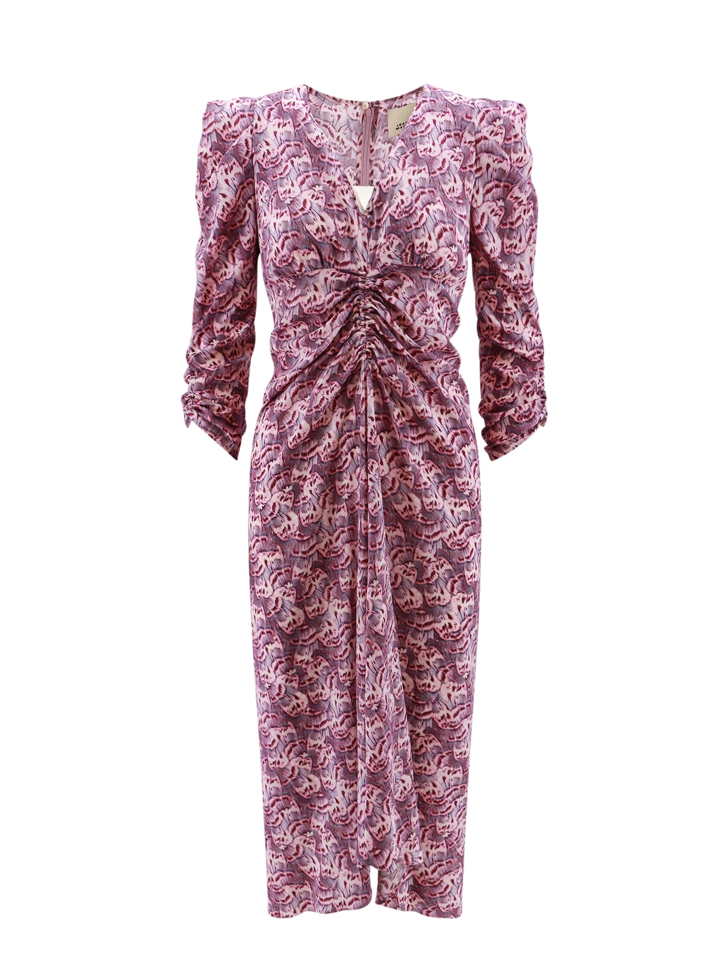 Shop Isabel Marant Albini Dress In Purple/pink