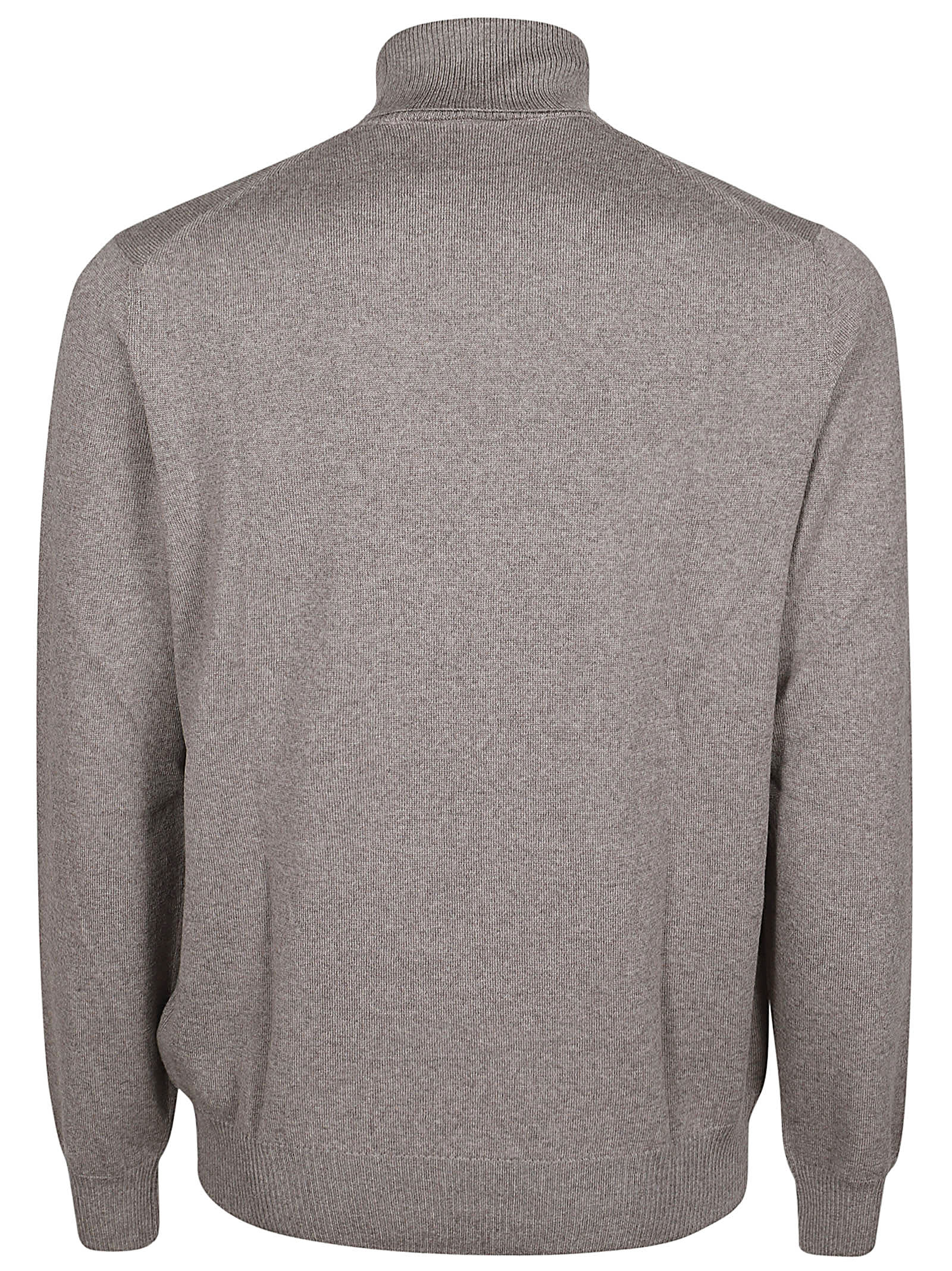 Fay Turtle Neck Sweater In Kaki Chiaro