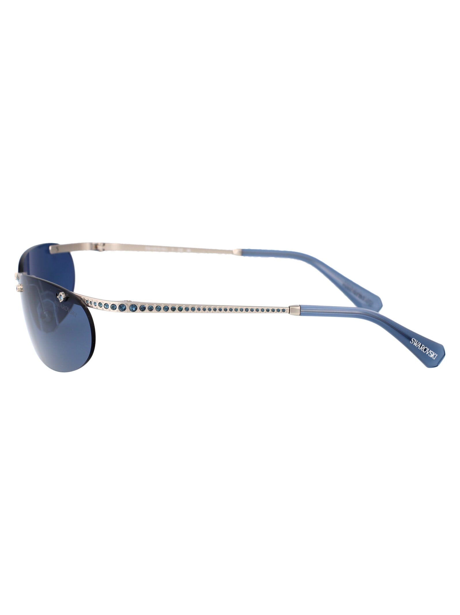 Shop Swarovski 0sk7019 Sunglasses In 402555 Matte Silver