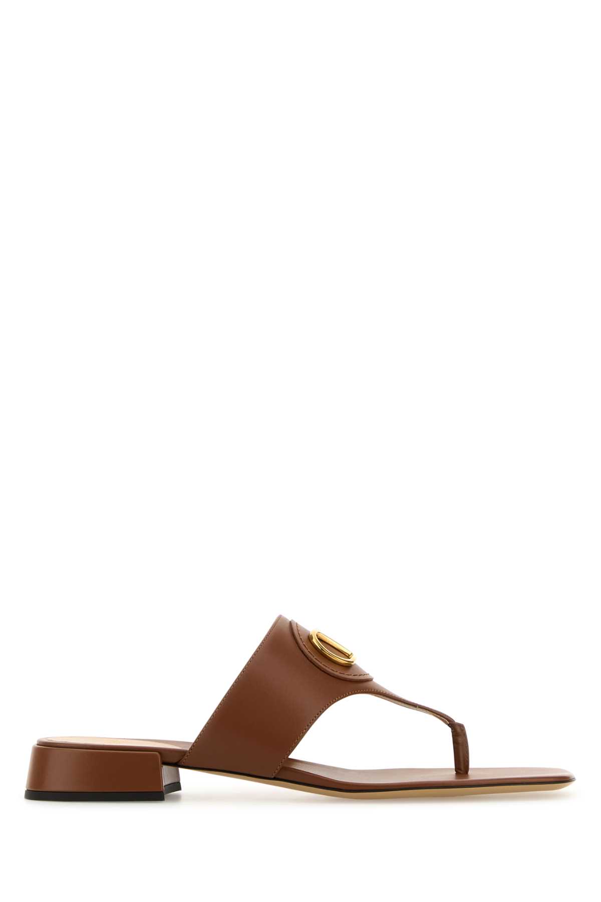 Valentino Vlogo Plaque Square Open Toe Slides