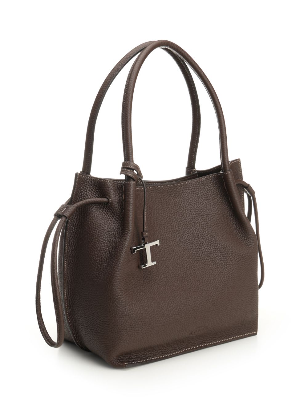Tod's Brown Shoulder Bag With Two Top Handles And Drawstring Closure In Brown