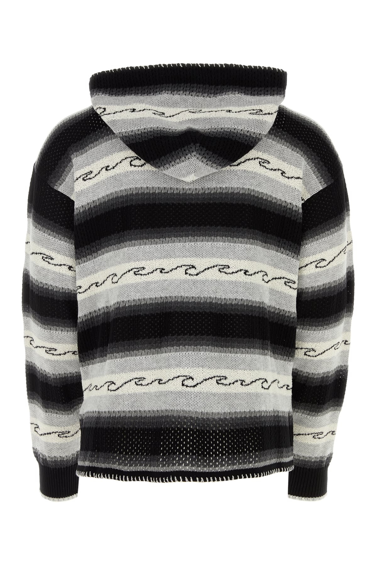 Shop Amiri Amri Wave Baja Stripe Hoodie In Black