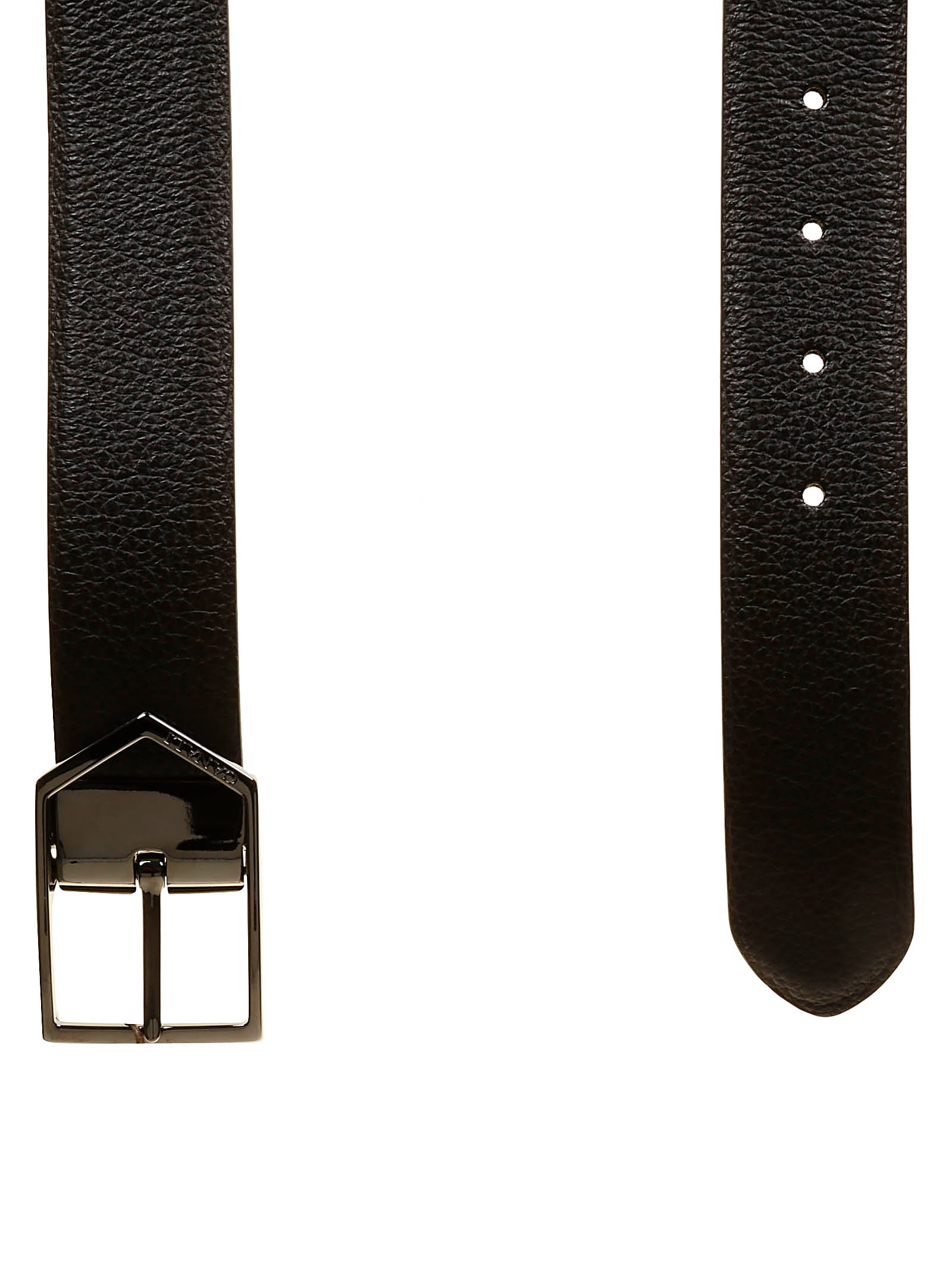 Canali Calf Leather Belt With Textured Finish In Brown