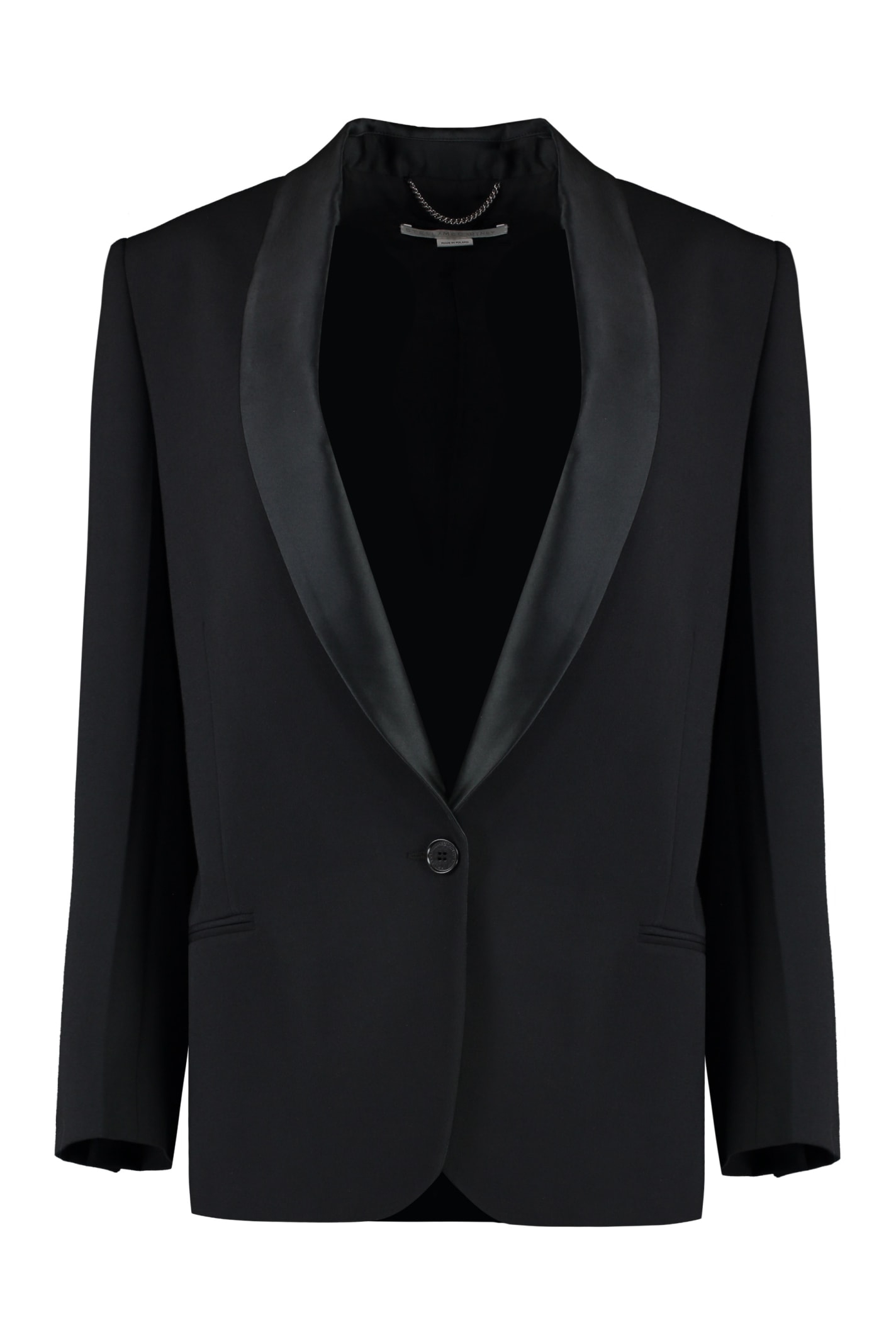 Shop Stella Mccartney Single-breasted One Button Jacket In Black