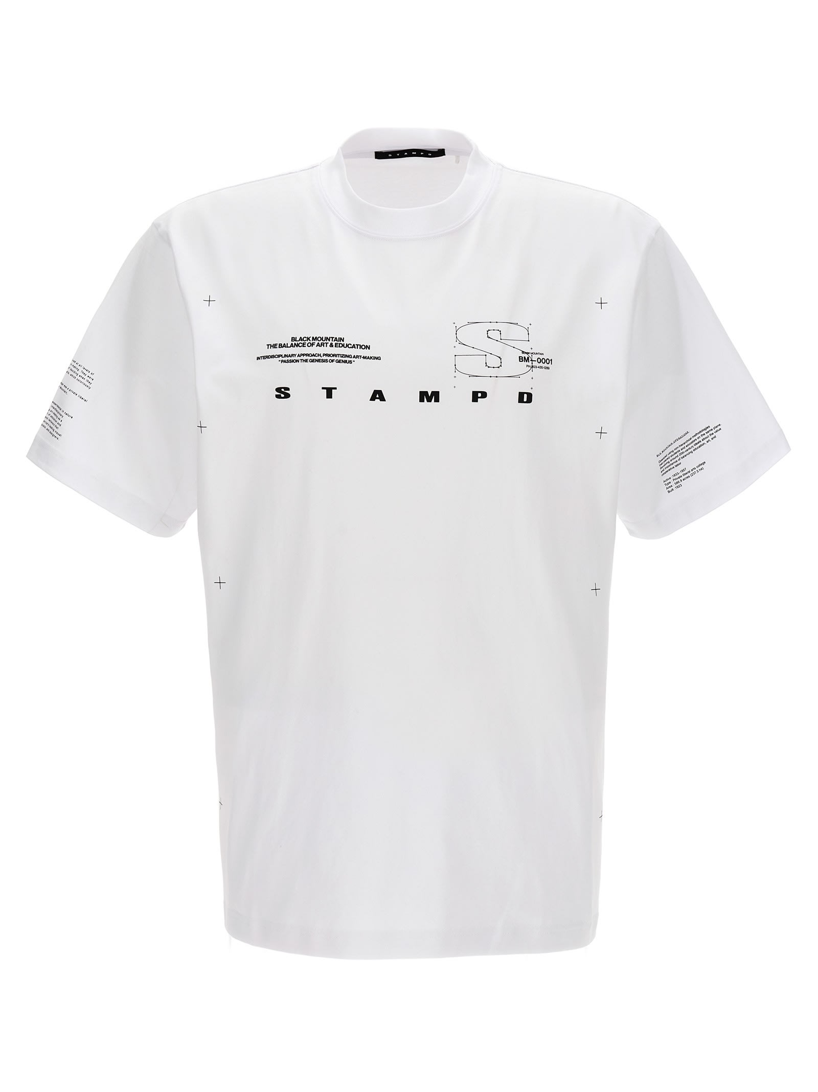 Shop Stampd Mountain Transit T-shirt In White/black